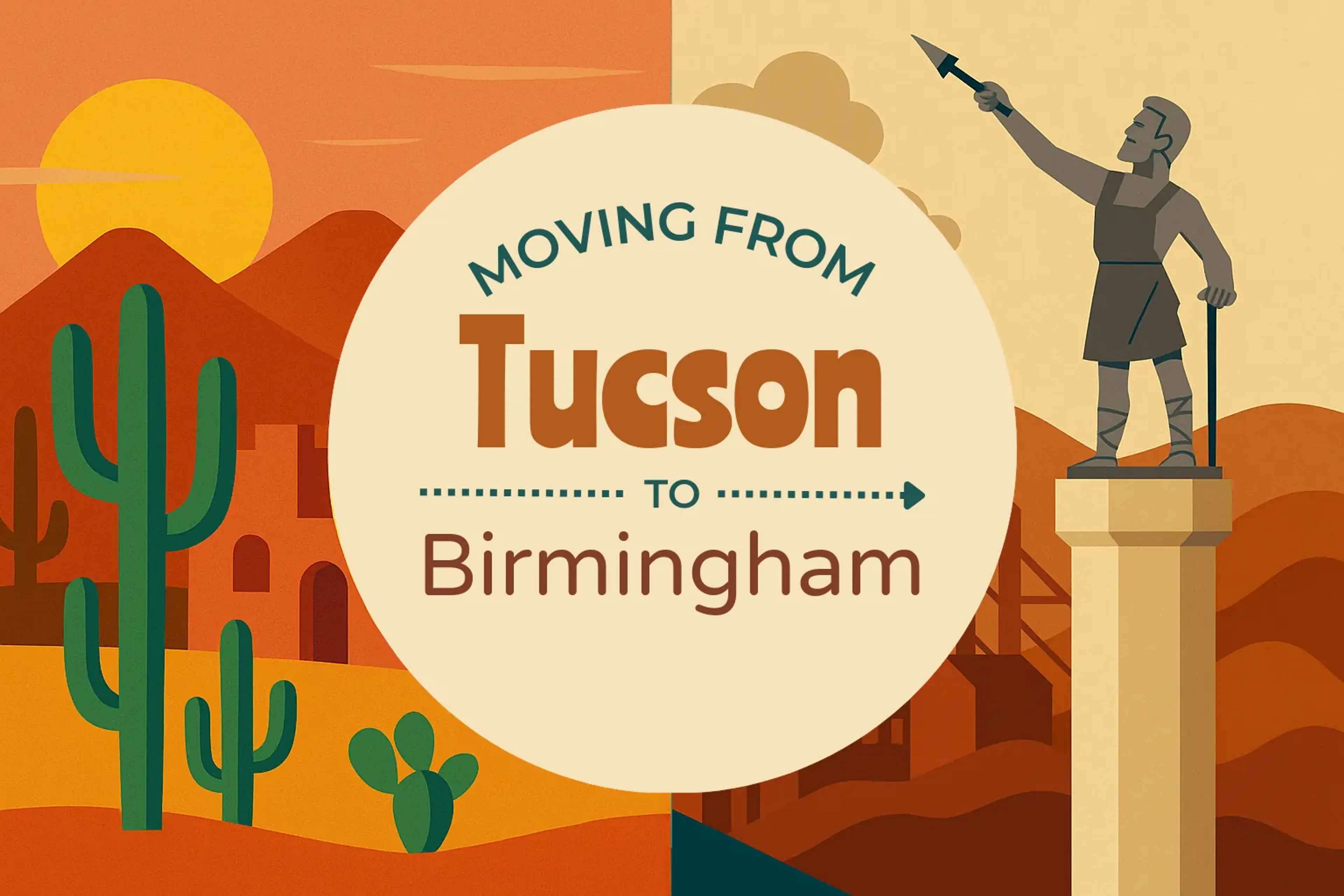 Side-by-side comparison of Tucson to Birmingham moving companies
