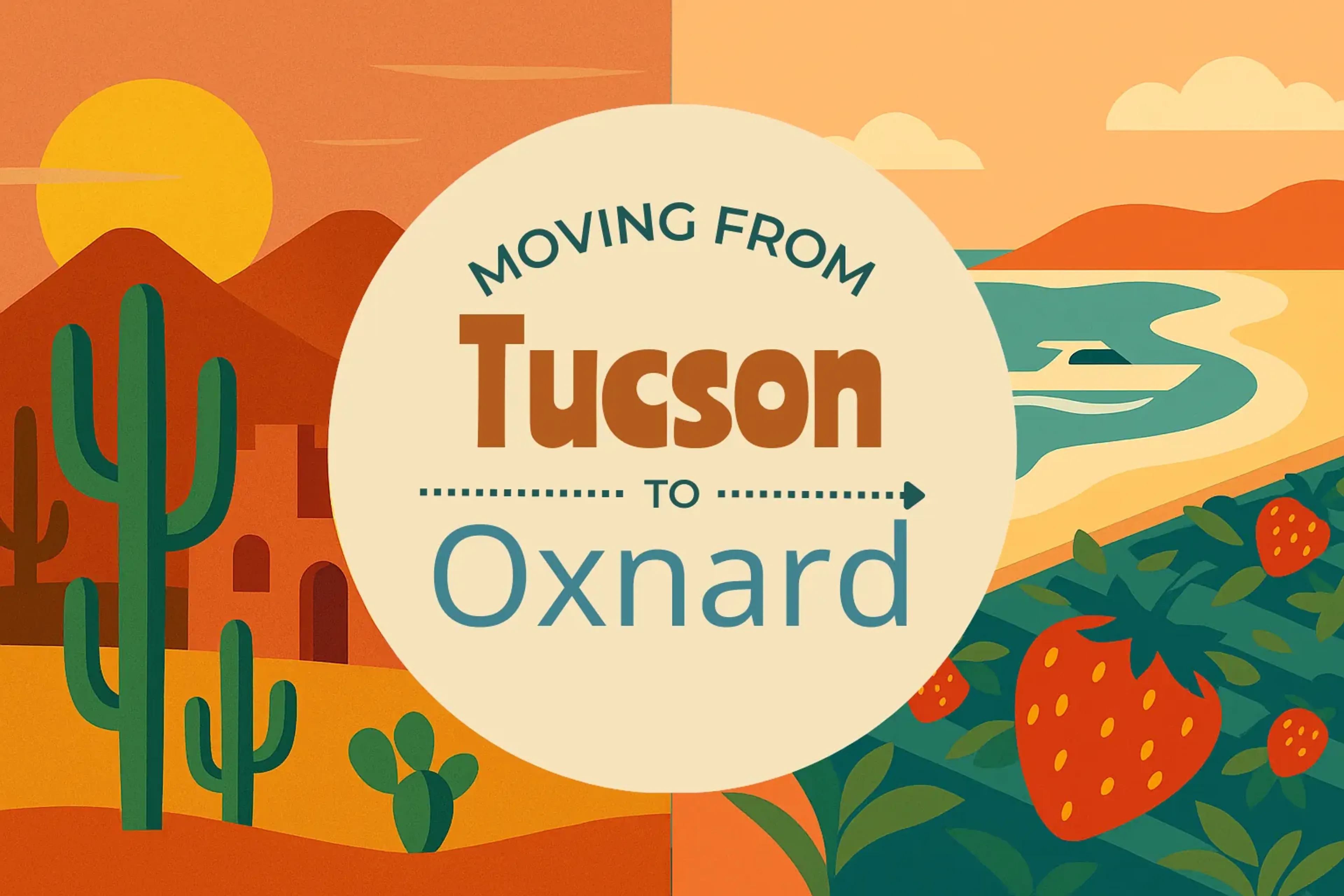 Side-by-side comparison of Tucson to Oxnard moving companies