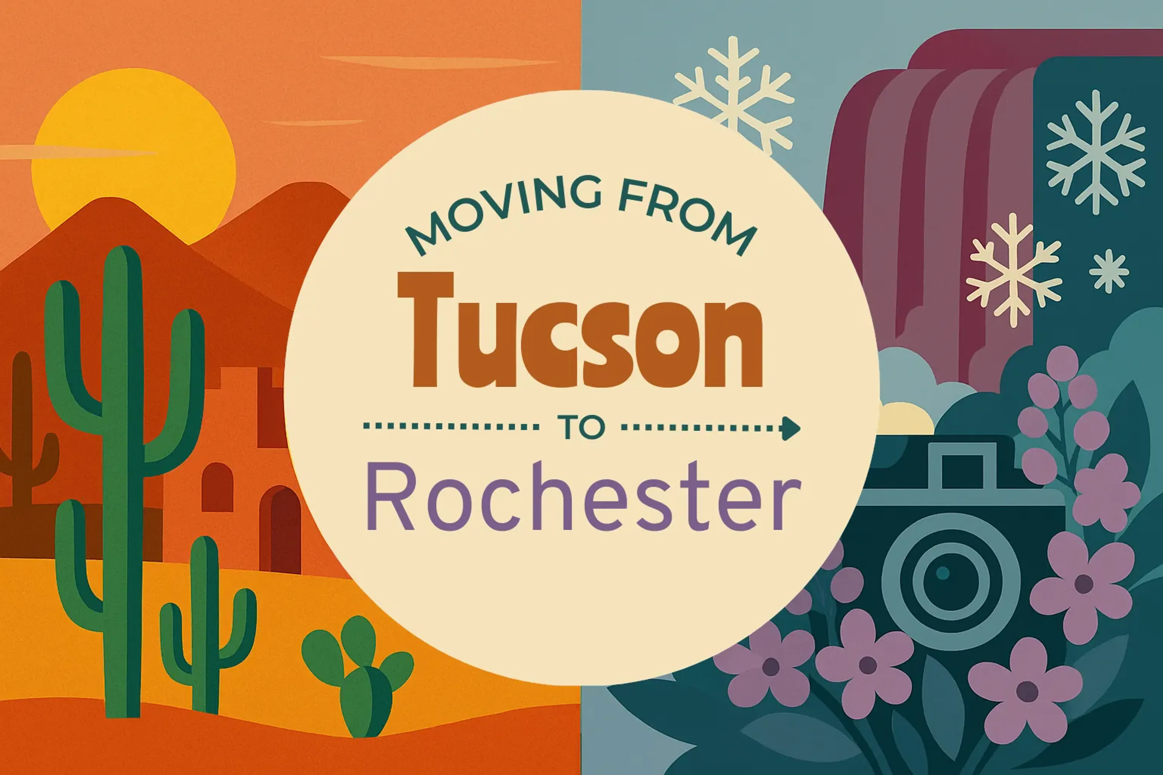 Side-by-side comparison of Tucson to Rochester moving companies