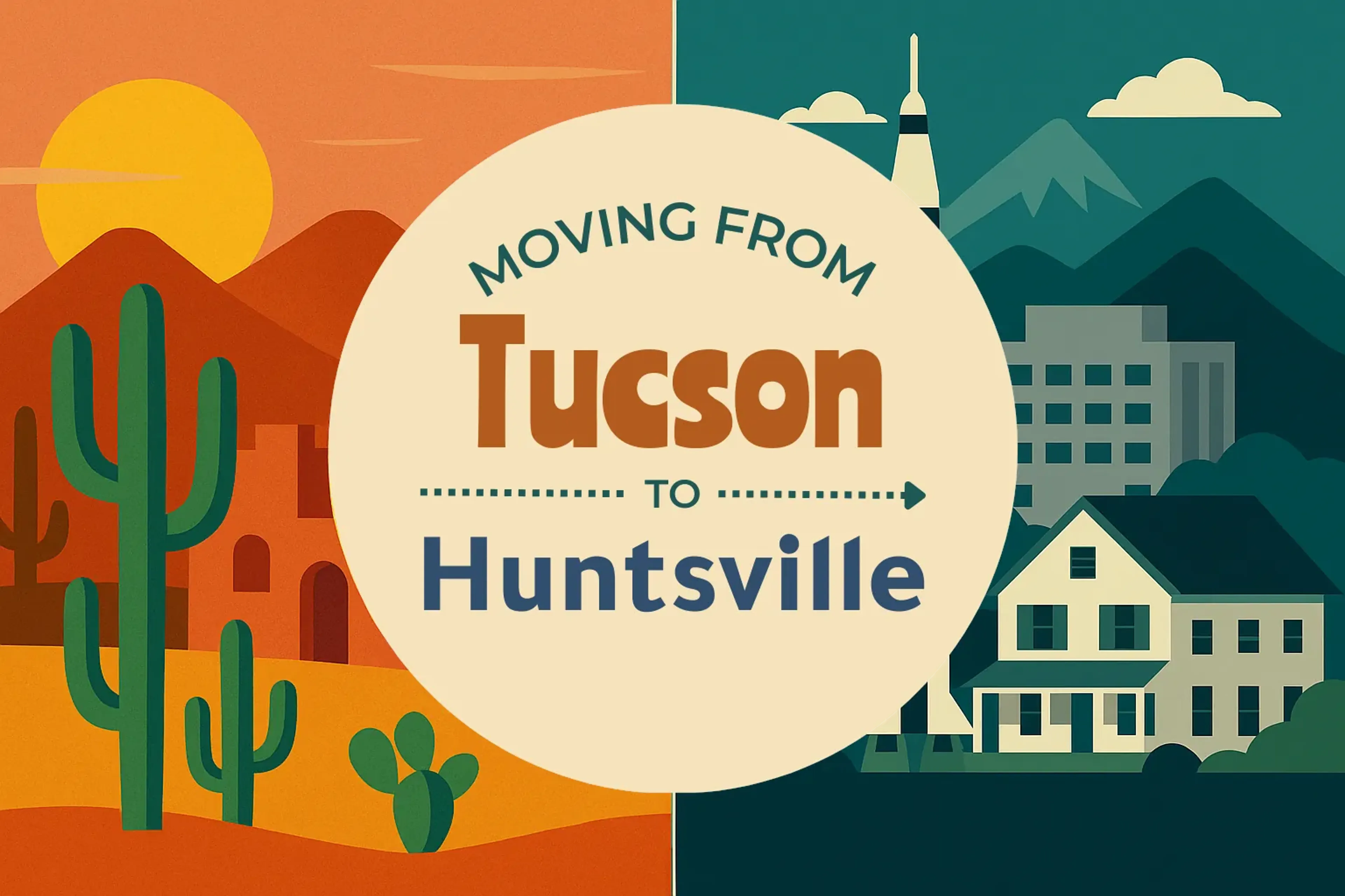 Side-by-side comparison of Tucson to Huntsville moving companies