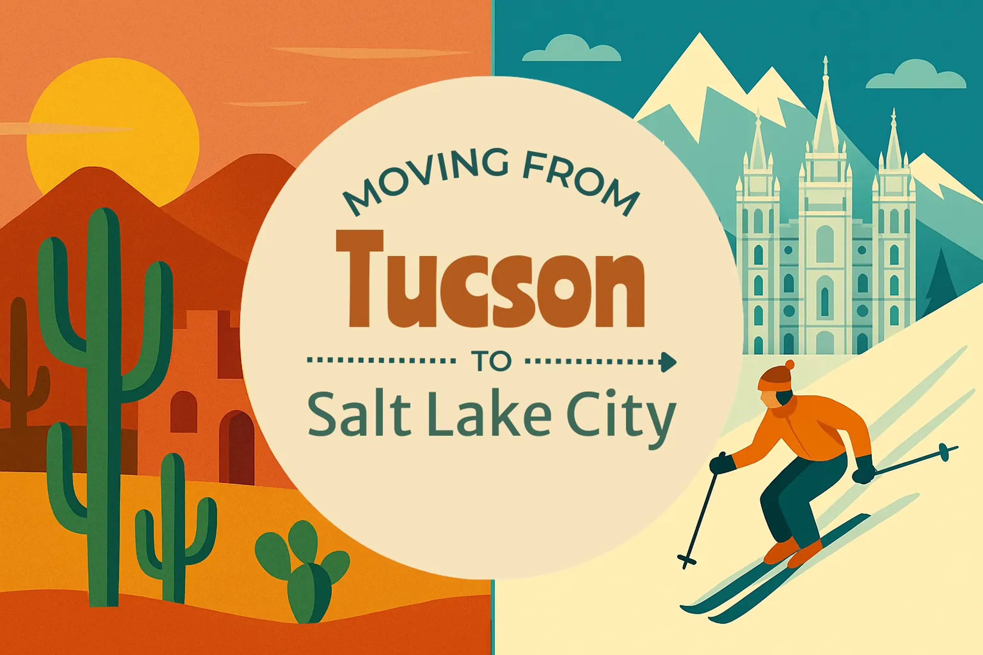 Side-by-side comparison of Tucson to Salt Lake City moving companies