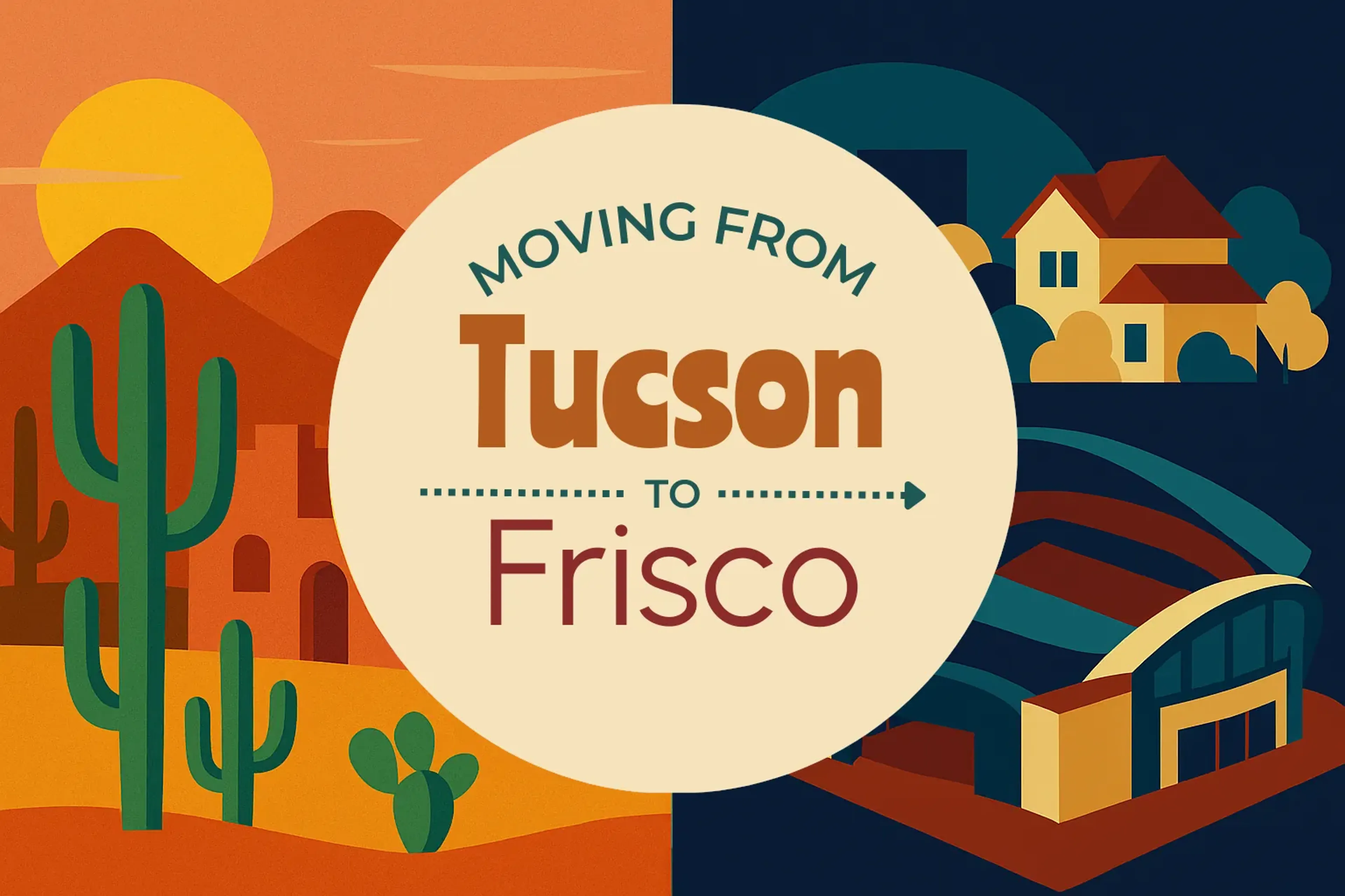 Side-by-side comparison of Tucson to Frisco moving companies