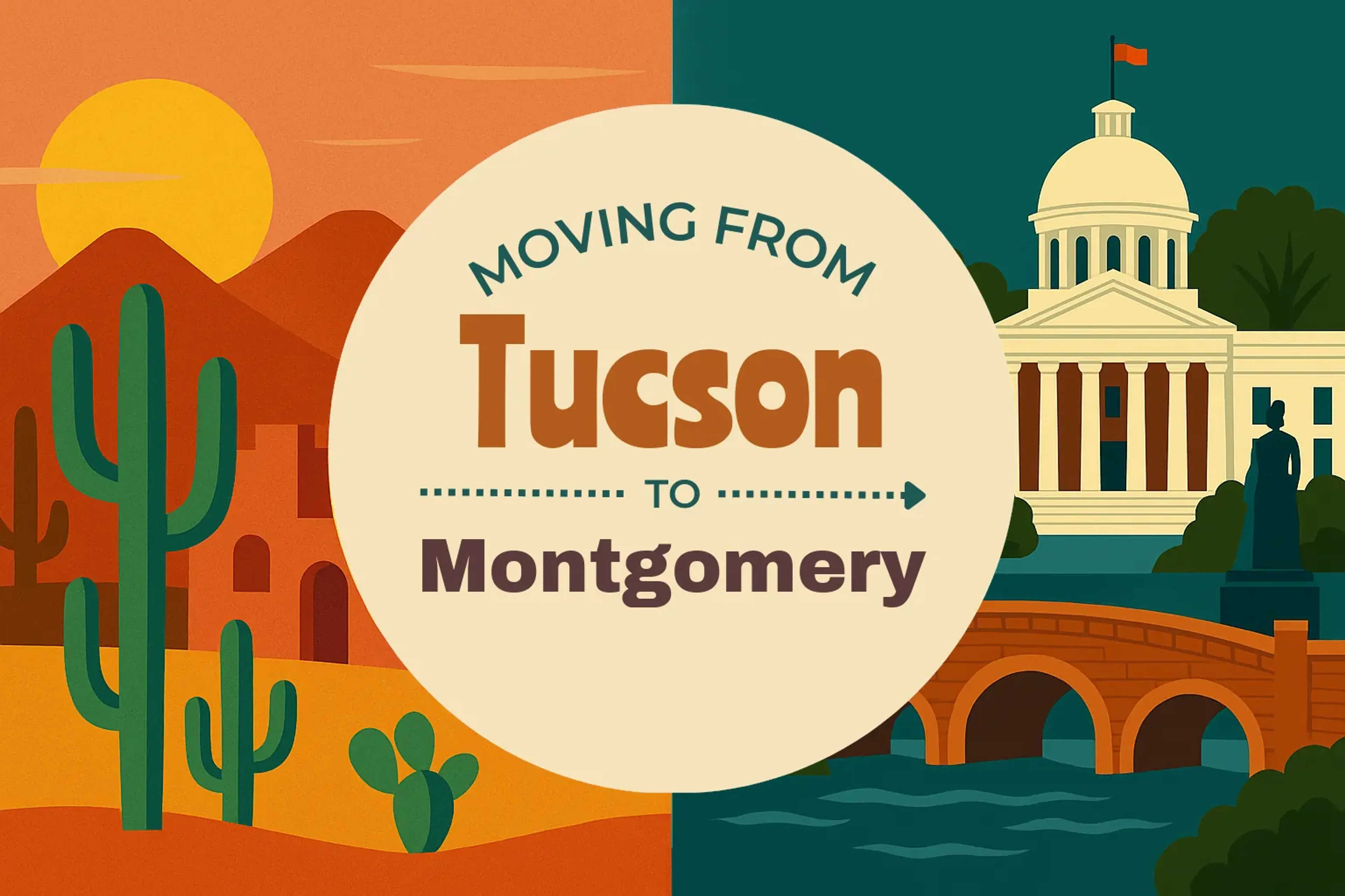 Side-by-side comparison of Tucson to Montgomery moving companies