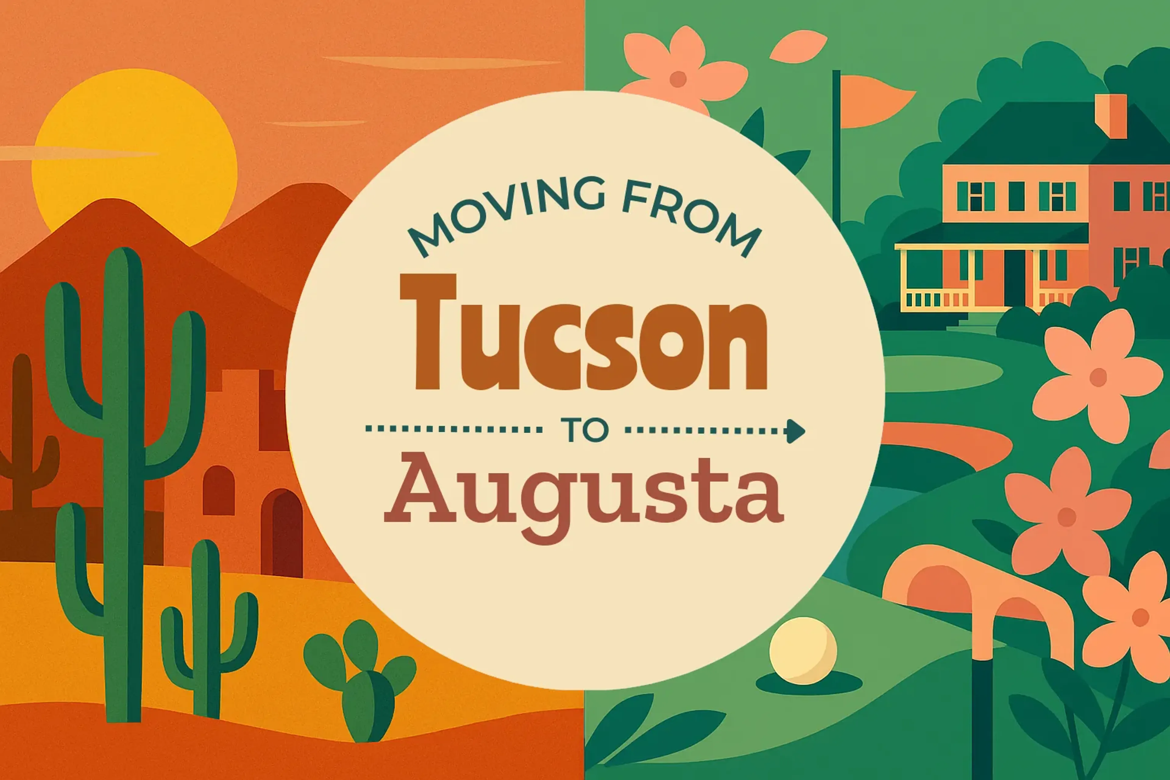Side-by-side comparison of Tucson to Augusta moving companies
