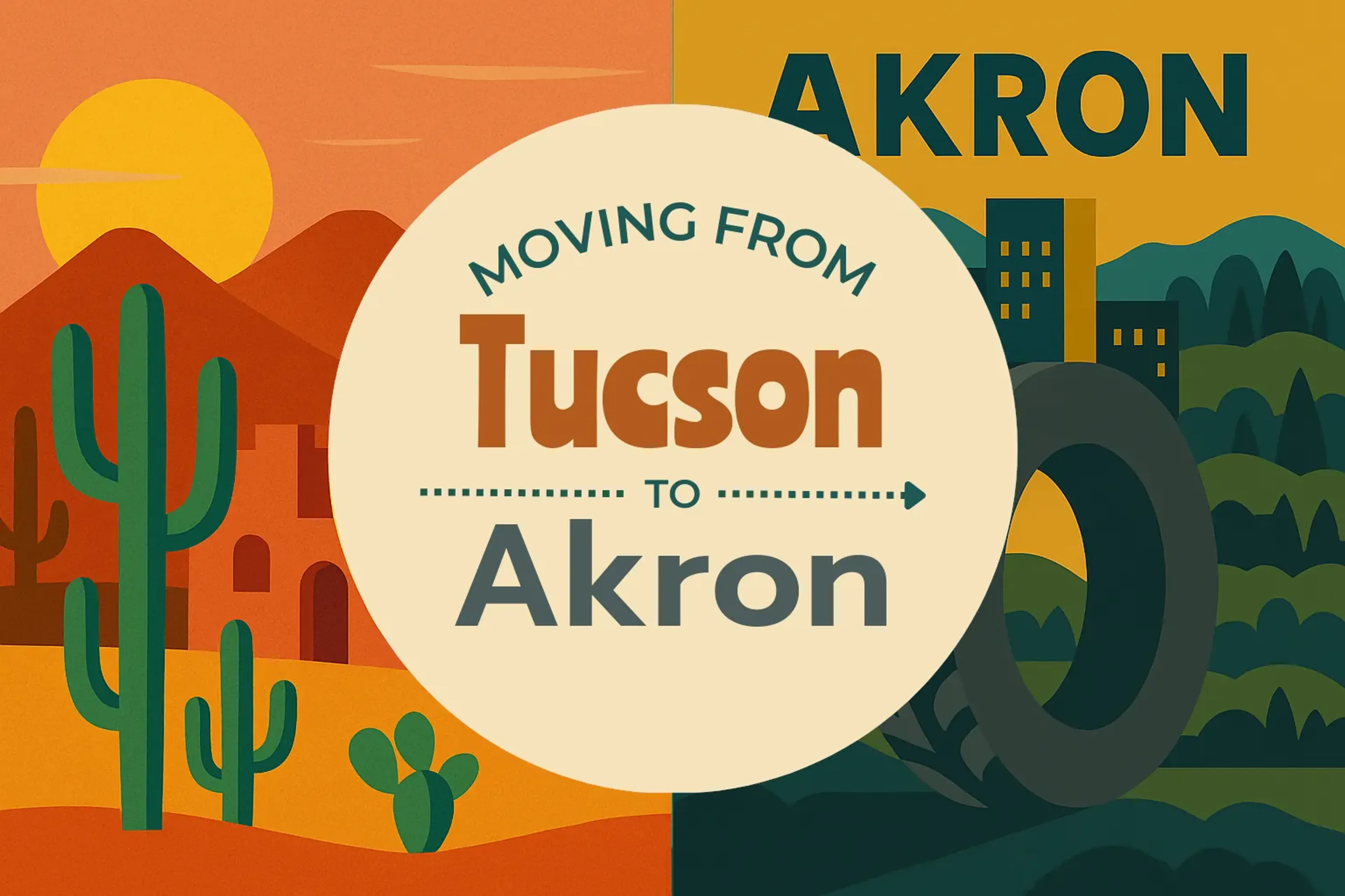 Side-by-side comparison of Tucson to Akron moving companies