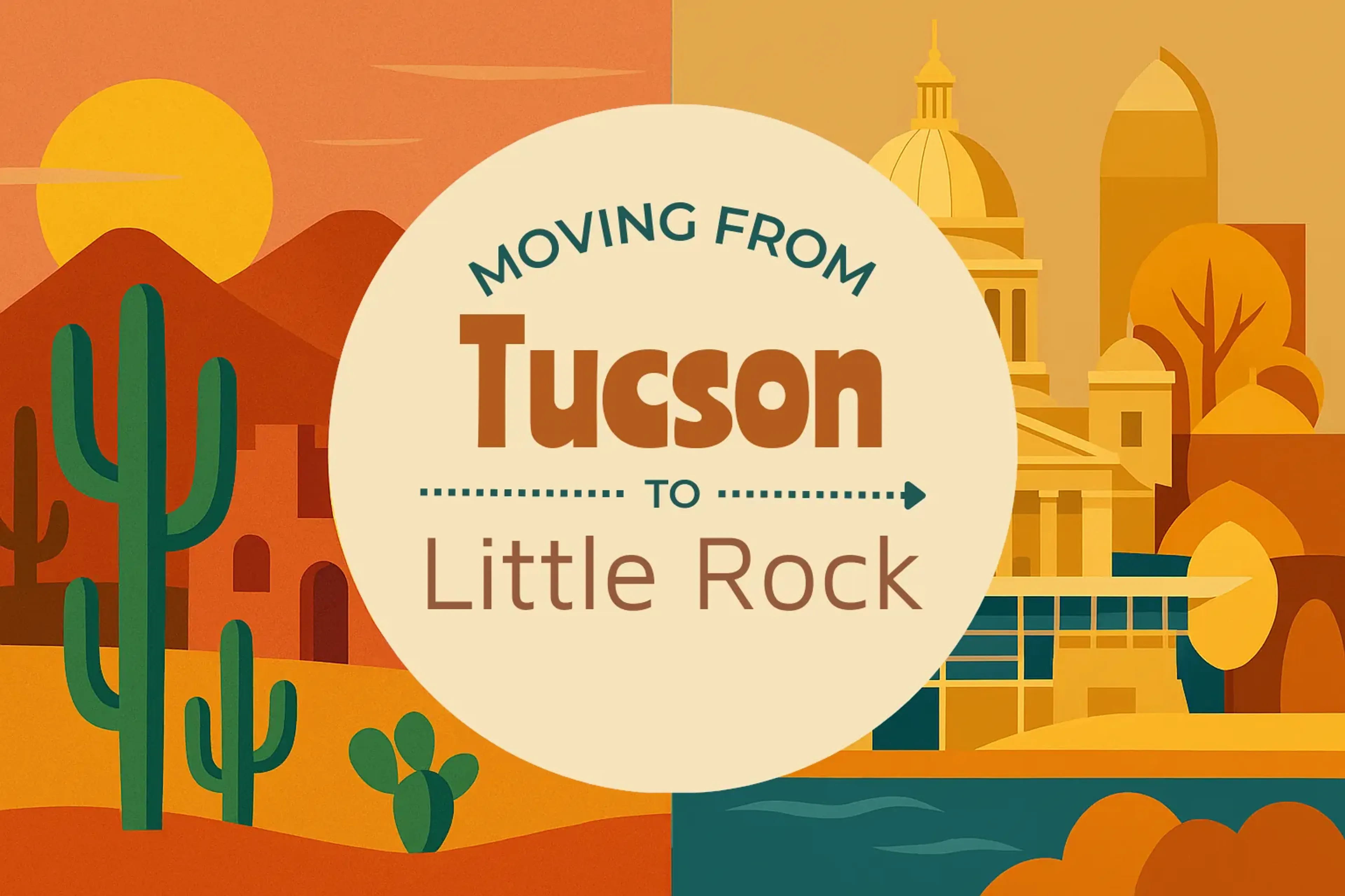 Side-by-side comparison of Tucson to Little Rock moving companies