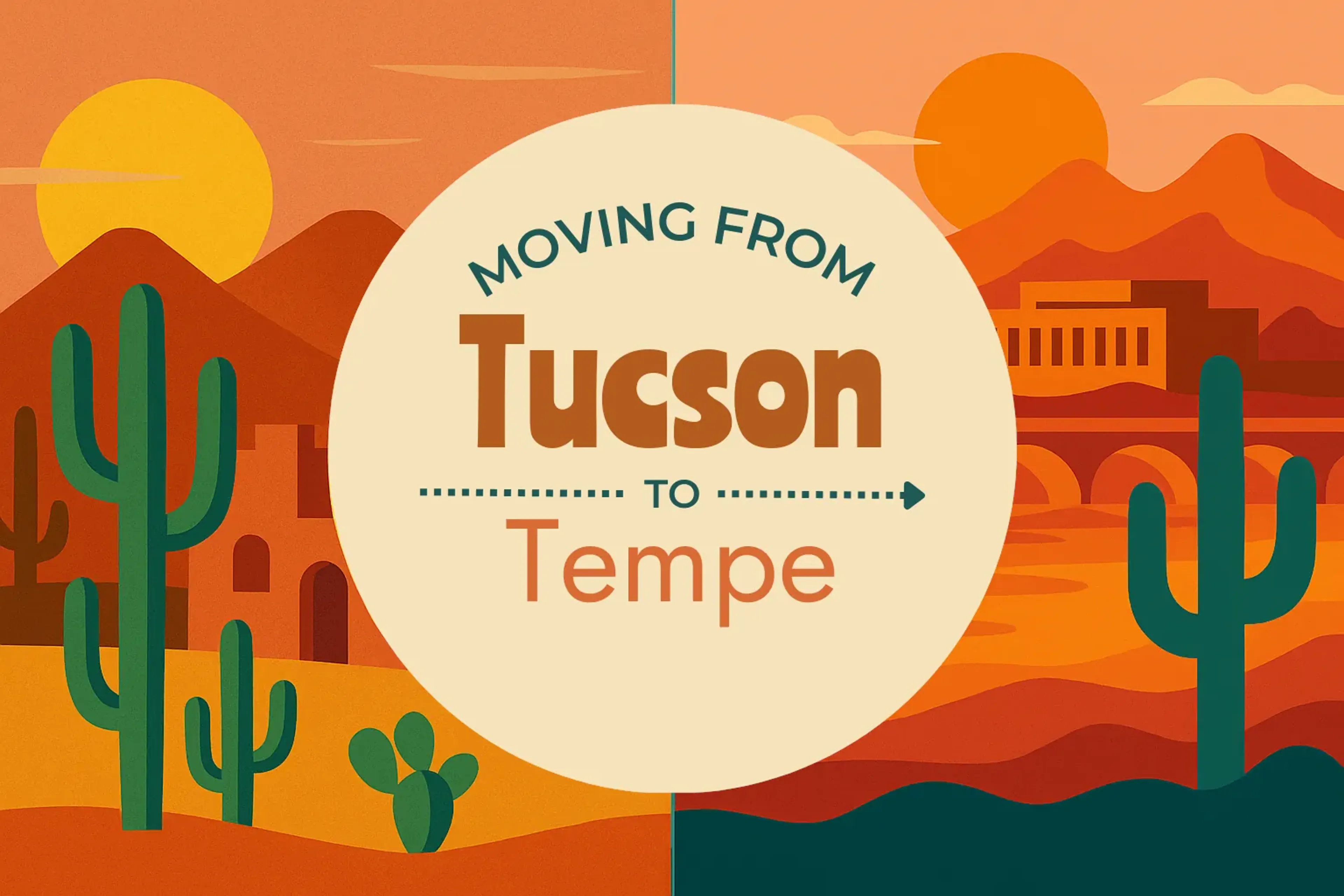 Side-by-side comparison of Tucson to Tempe moving companies