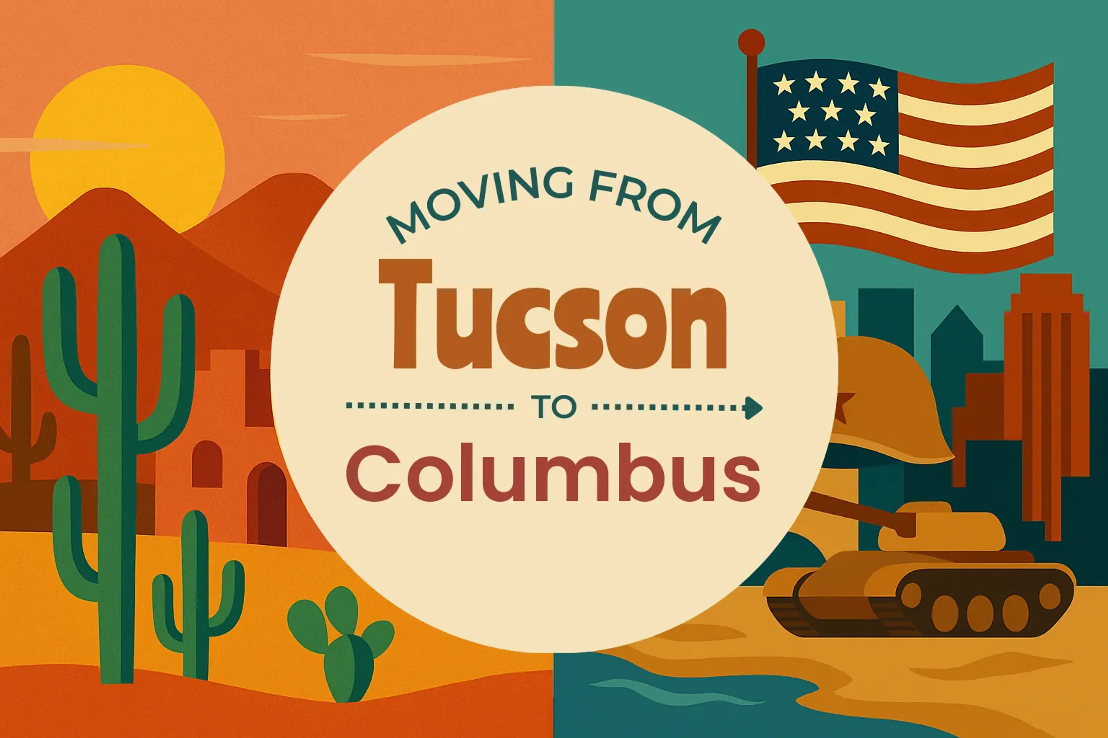 Side-by-side comparison of Tucson to Columbus moving companies