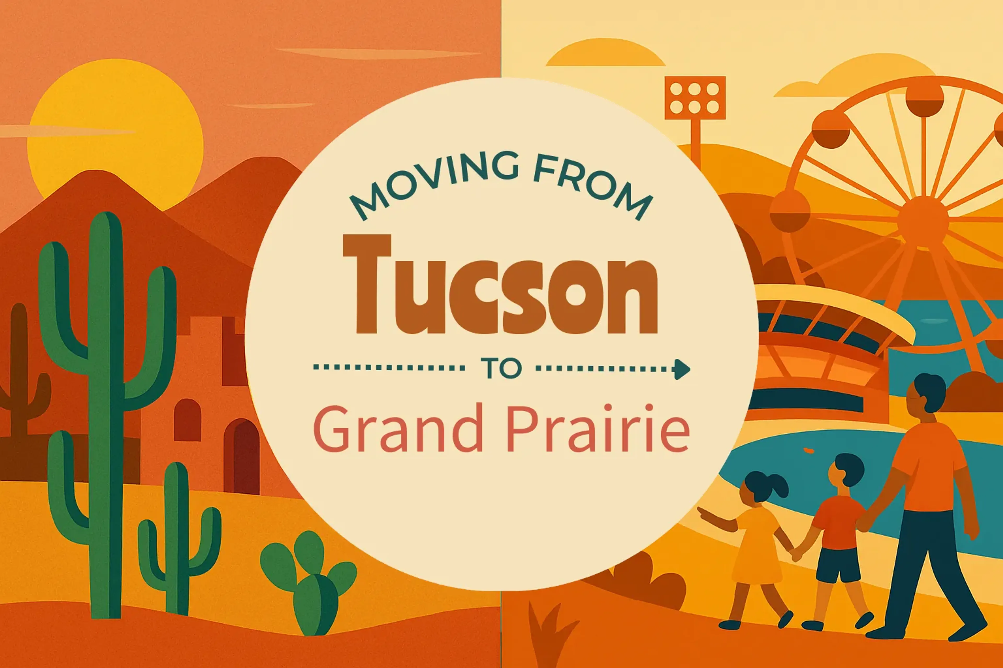 Side-by-side comparison of Tucson to Grand Prairie moving companies