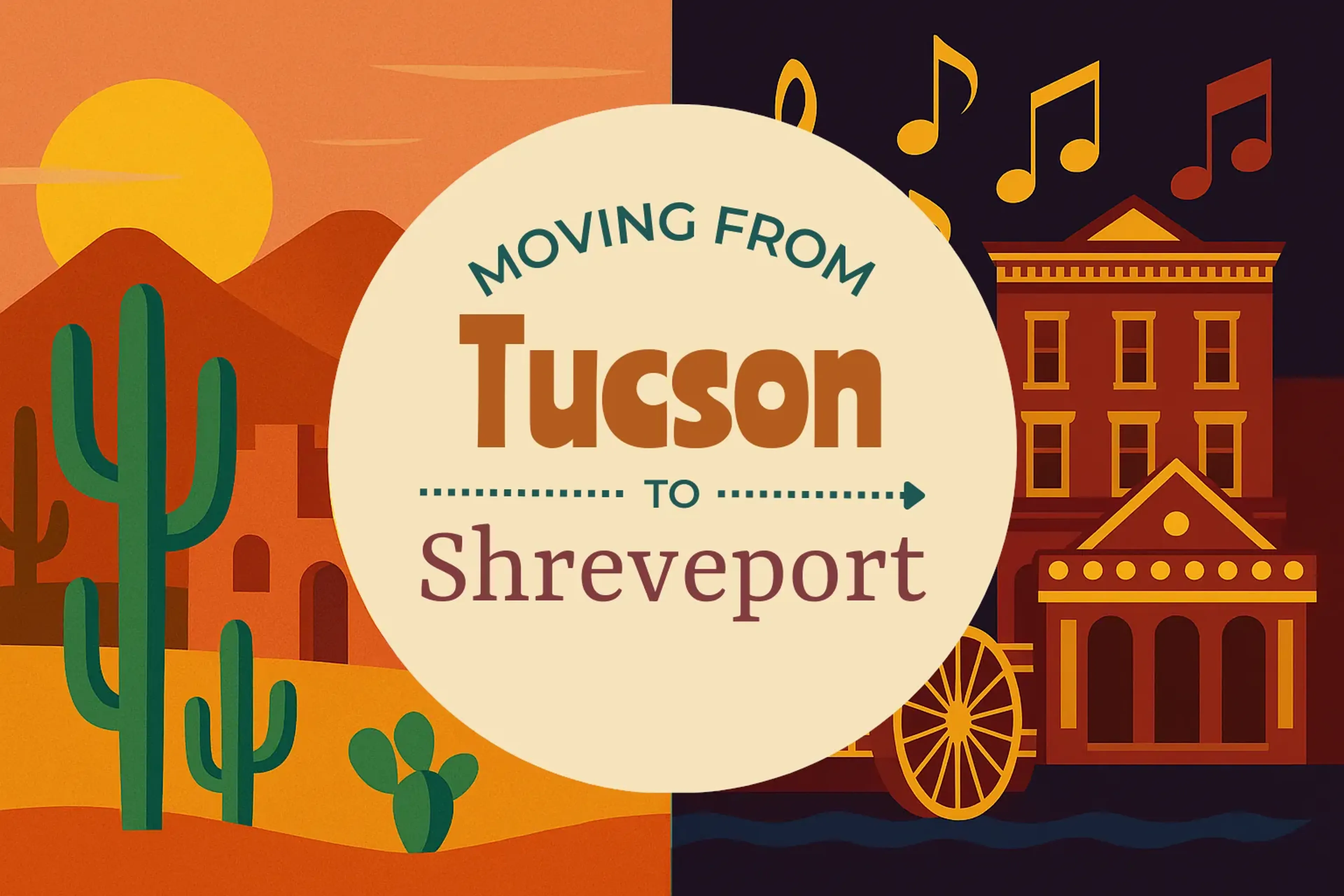 Side-by-side comparison of Tucson to Shreveport moving companies