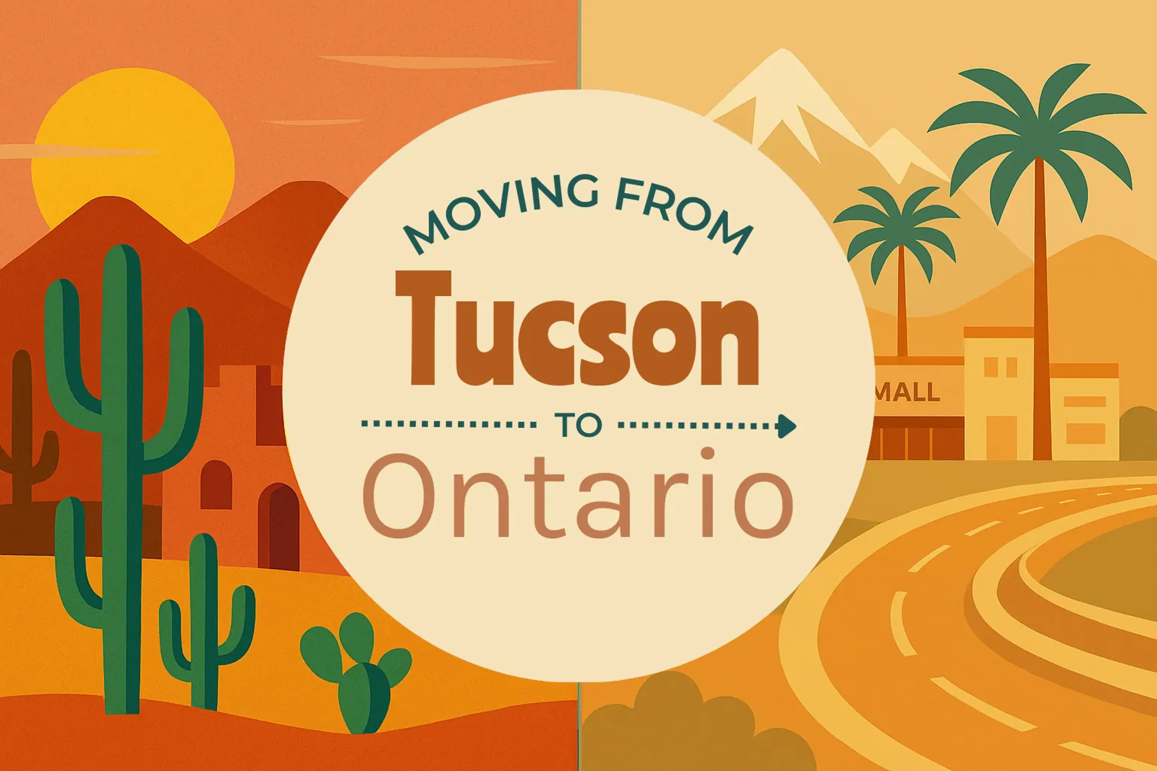 Side-by-side comparison of Tucson to Ontario moving companies