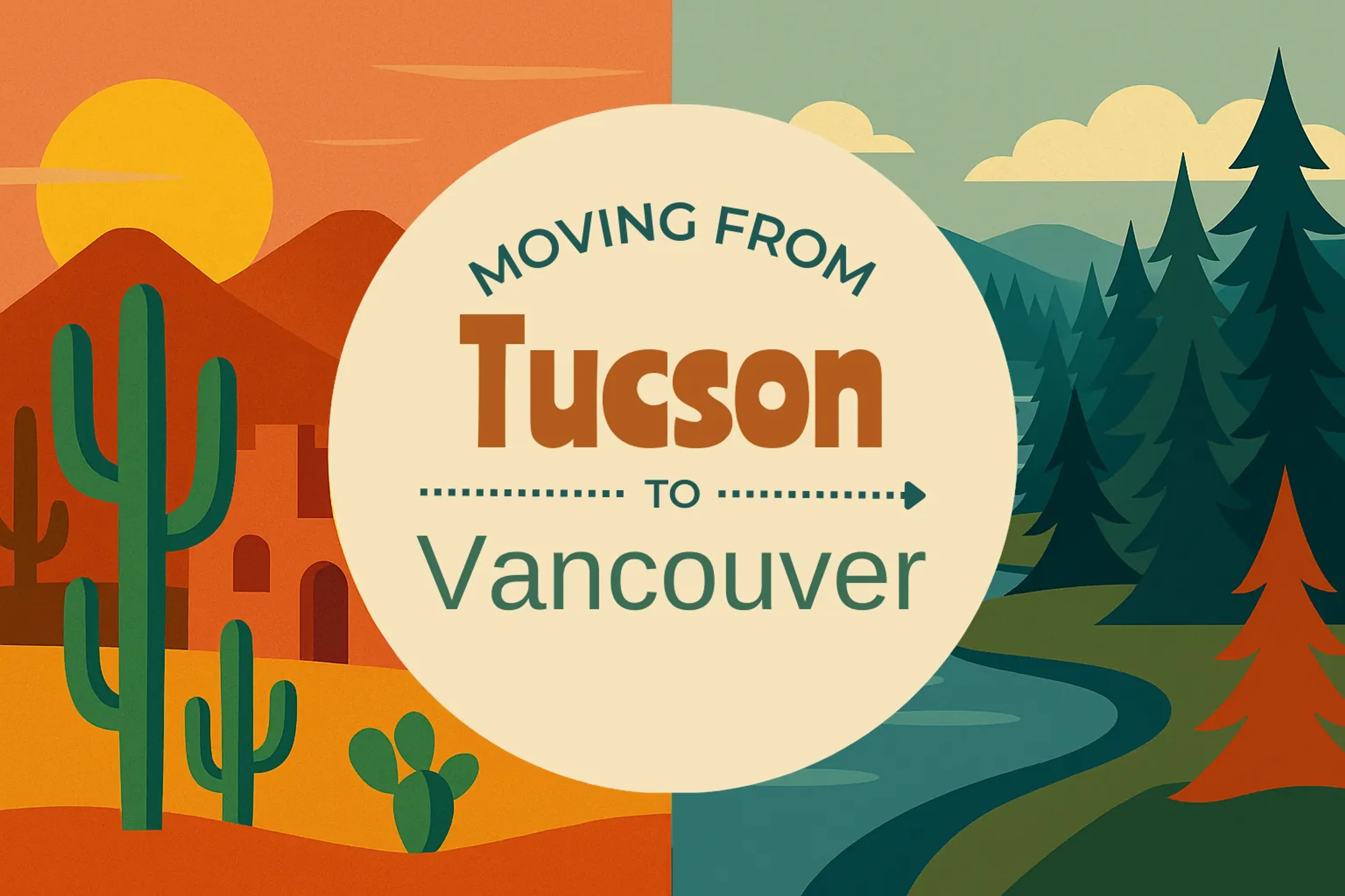 Side-by-side comparison of Tucson to Vancouver moving companies