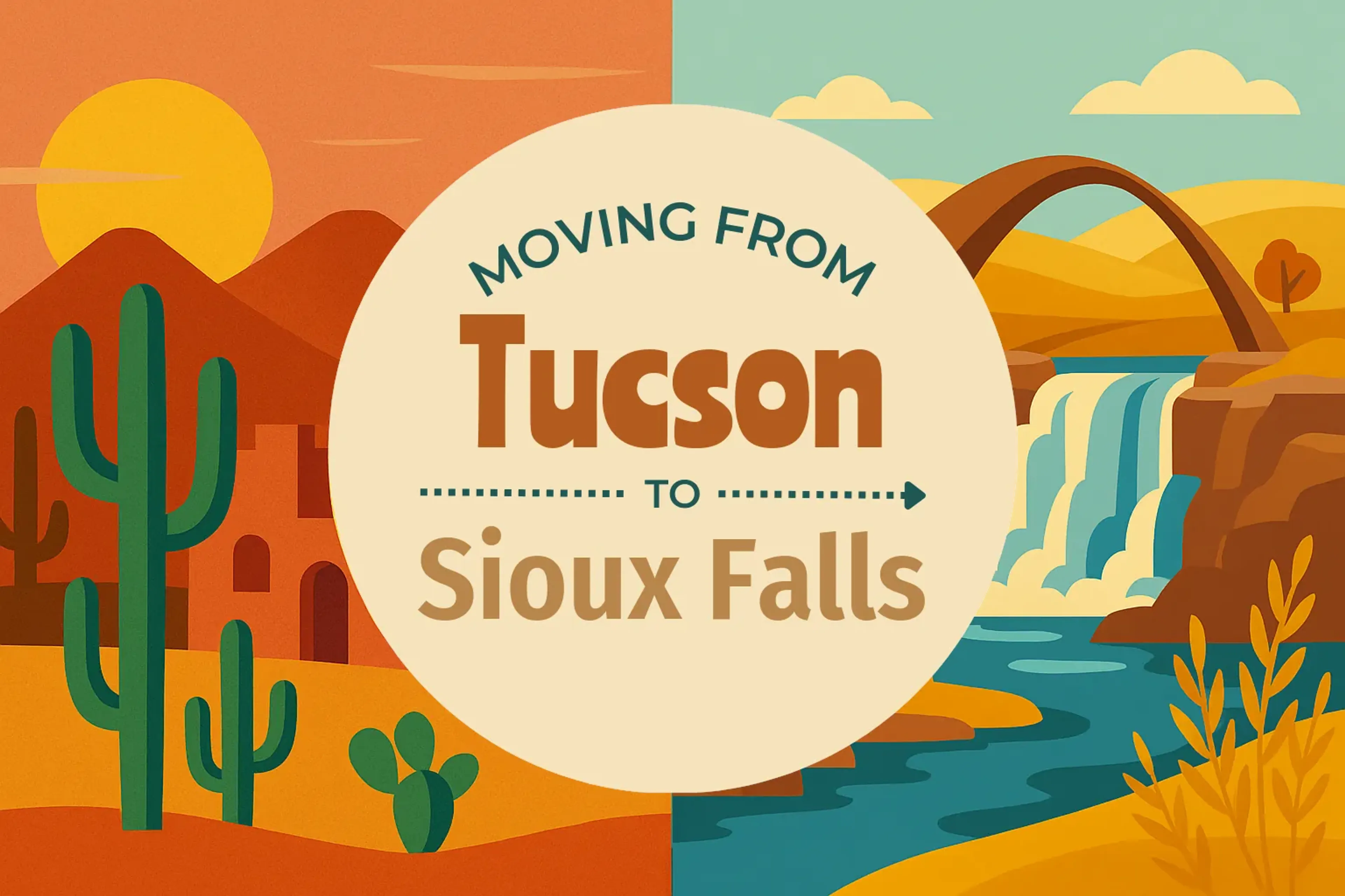 Side-by-side comparison of Tucson to Sioux Falls moving companies