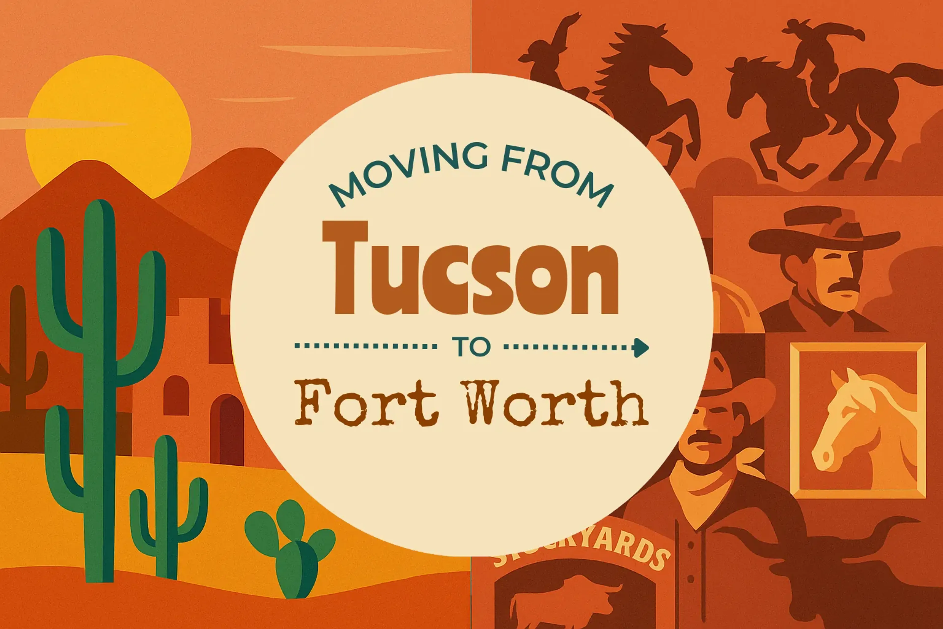 Side-by-side comparison of Tucson to Fort Worth moving companies