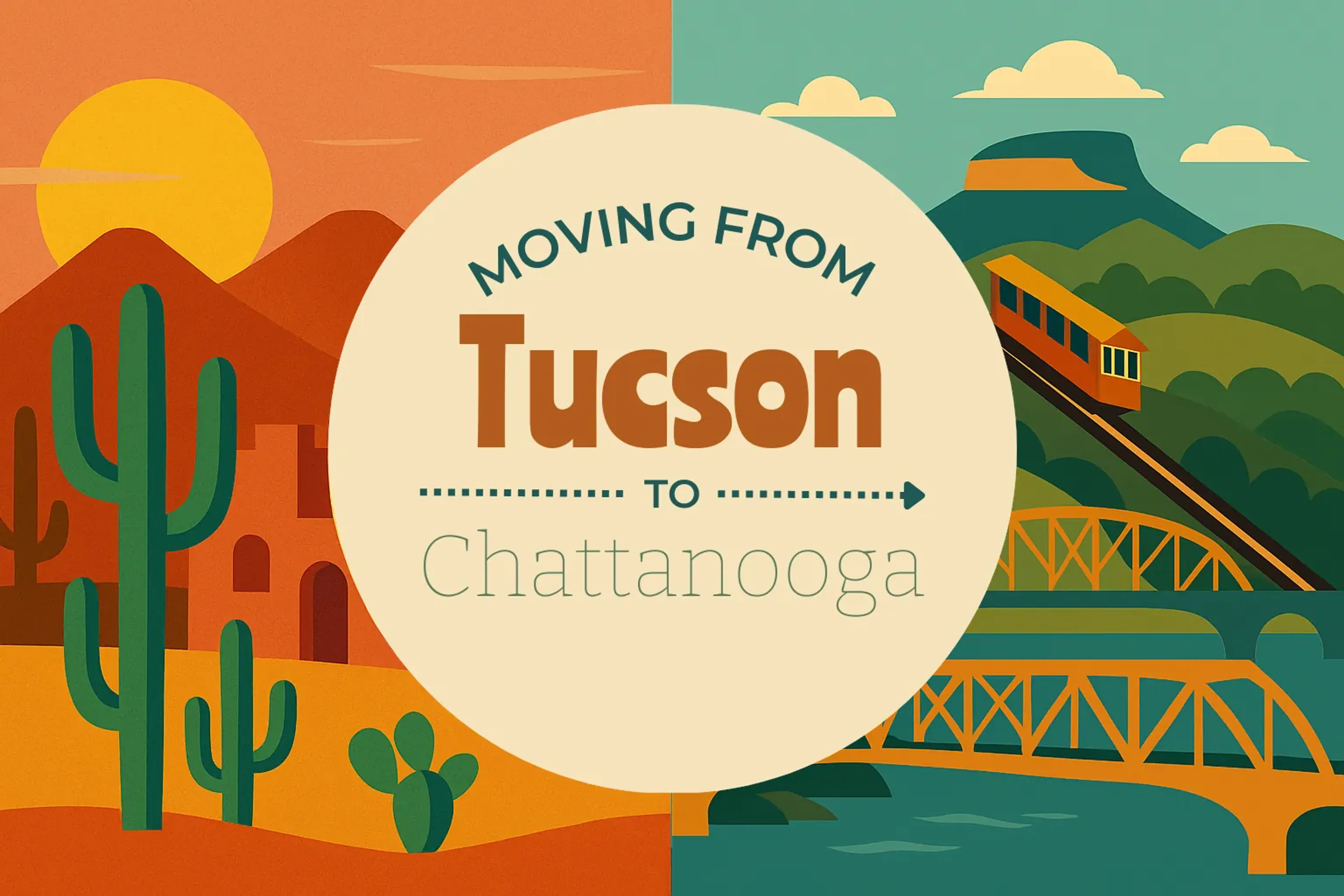 Side-by-side comparison of Tucson to Chattanooga moving companies