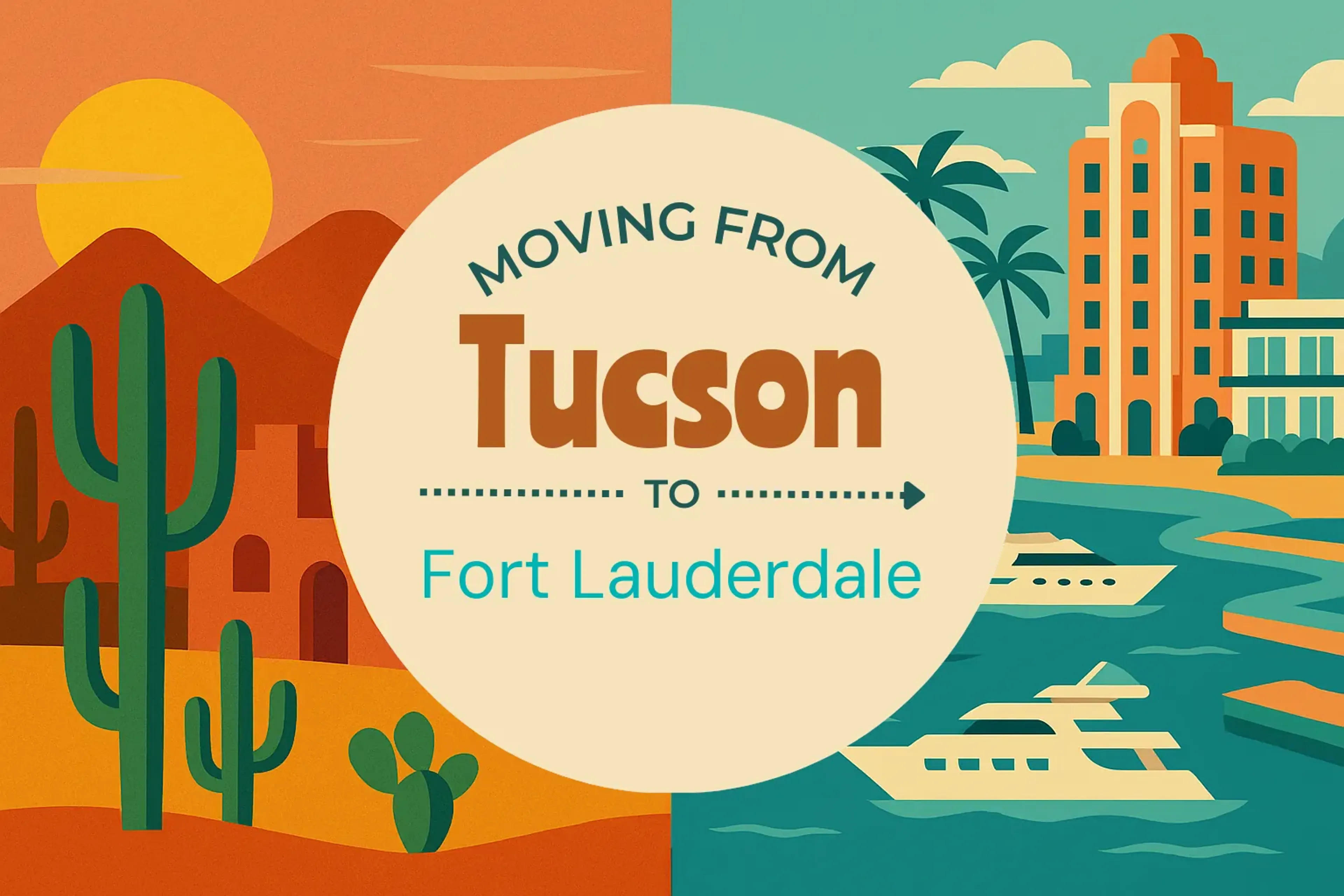 Side-by-side comparison of Tucson to Fort Lauderdale moving companies