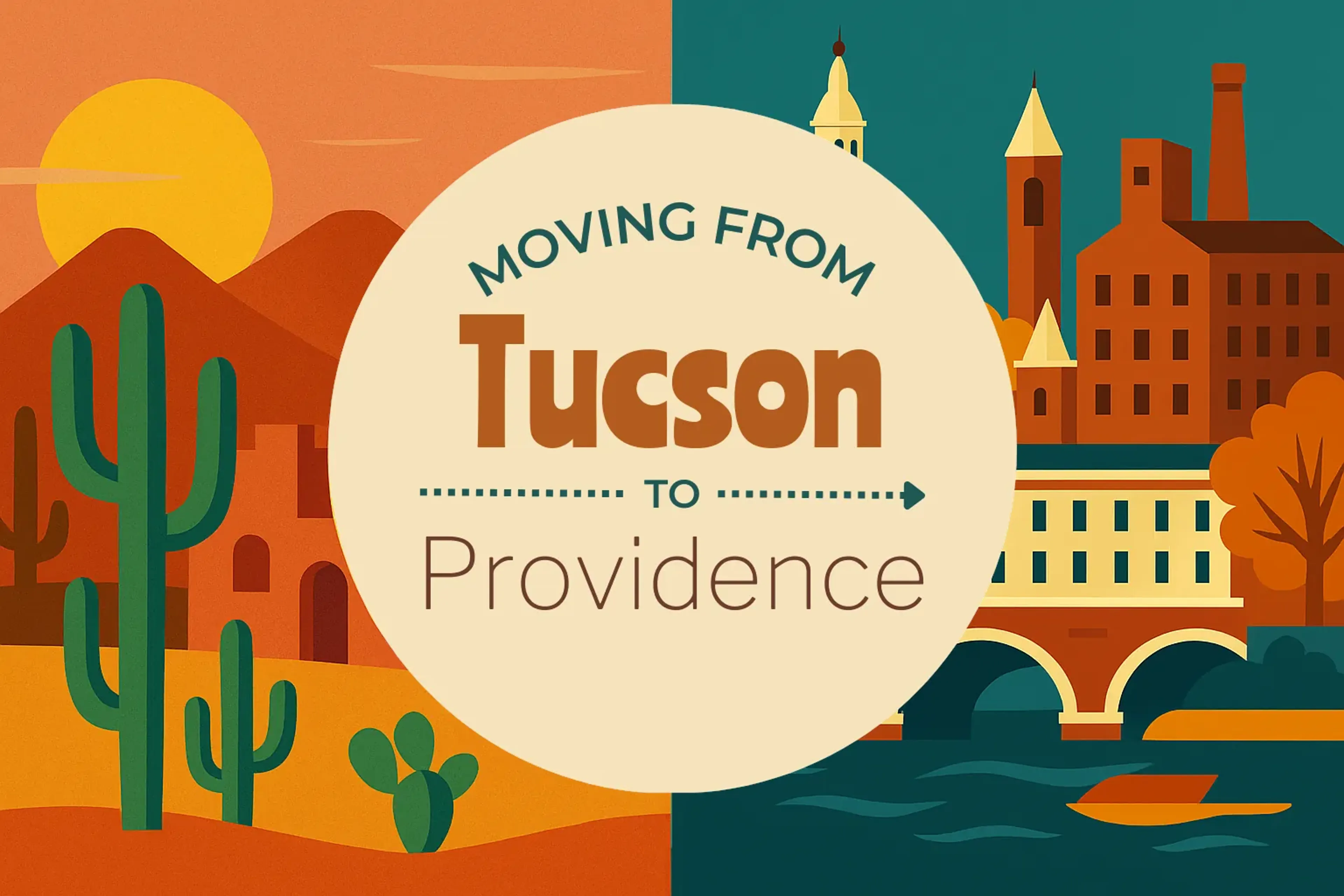 Side-by-side comparison of Tucson to Providence moving companies