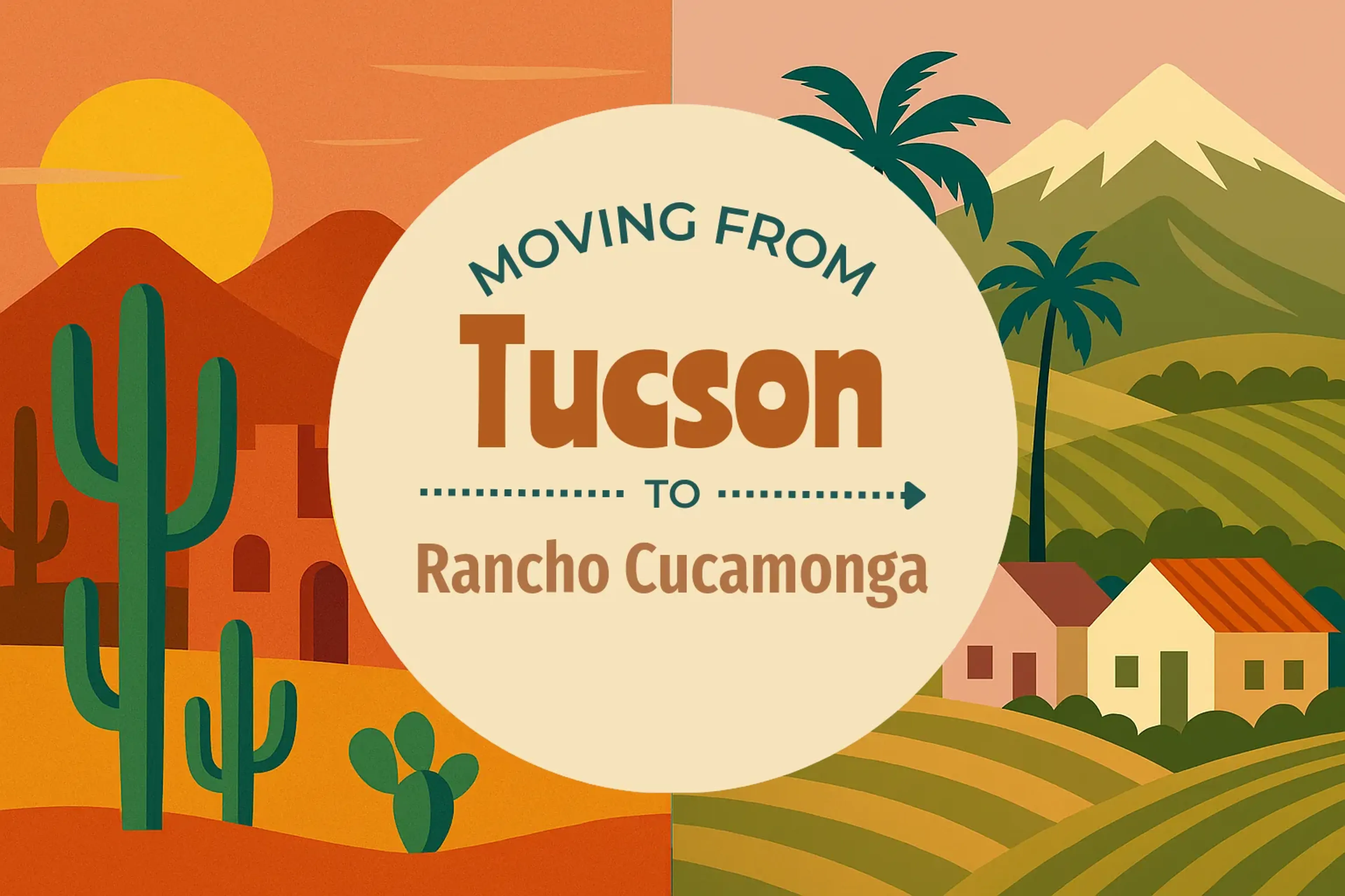 Side-by-side comparison of Tucson to Rancho Cucamonga moving companies
