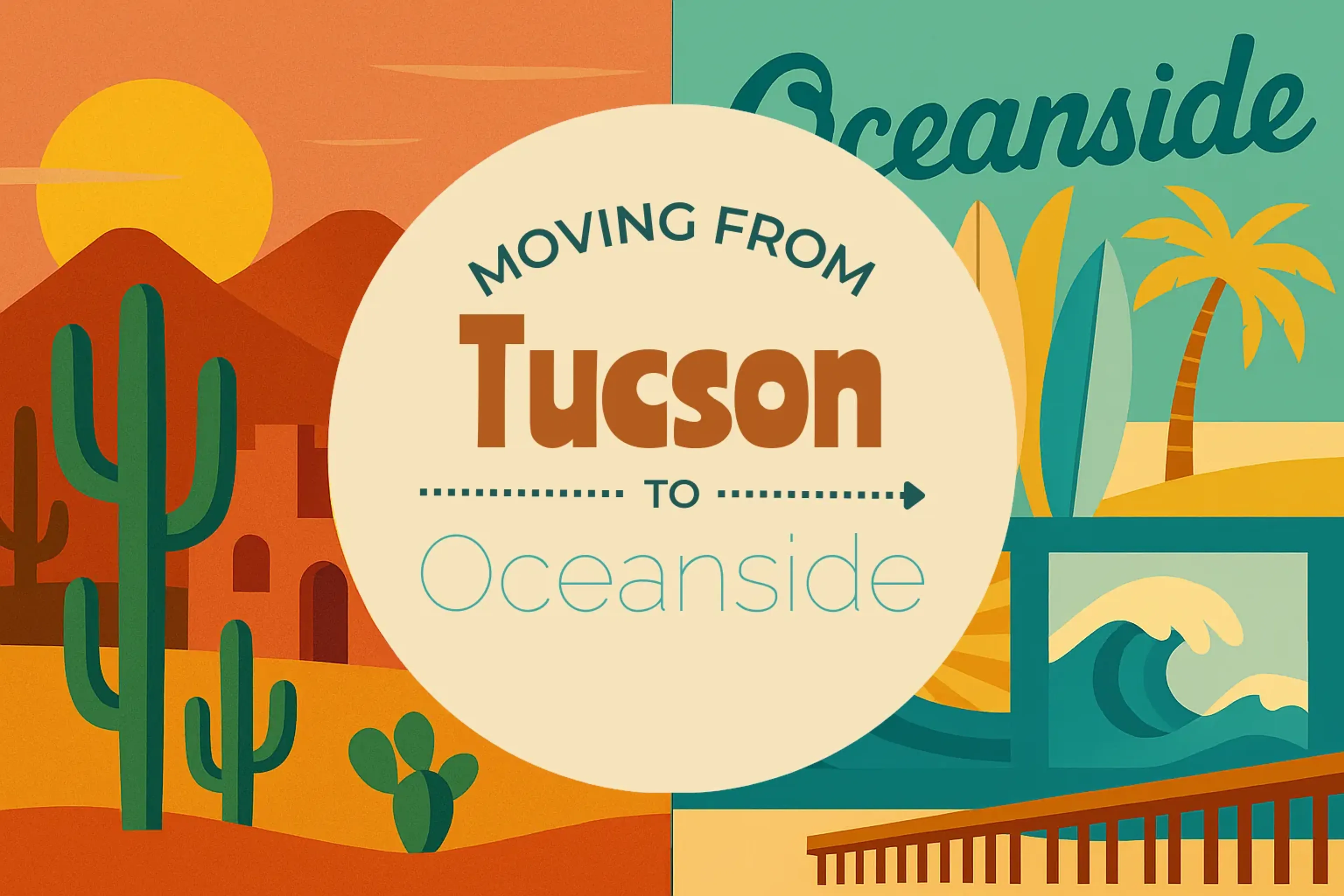 Side-by-side comparison of Tucson to Oceanside moving companies
