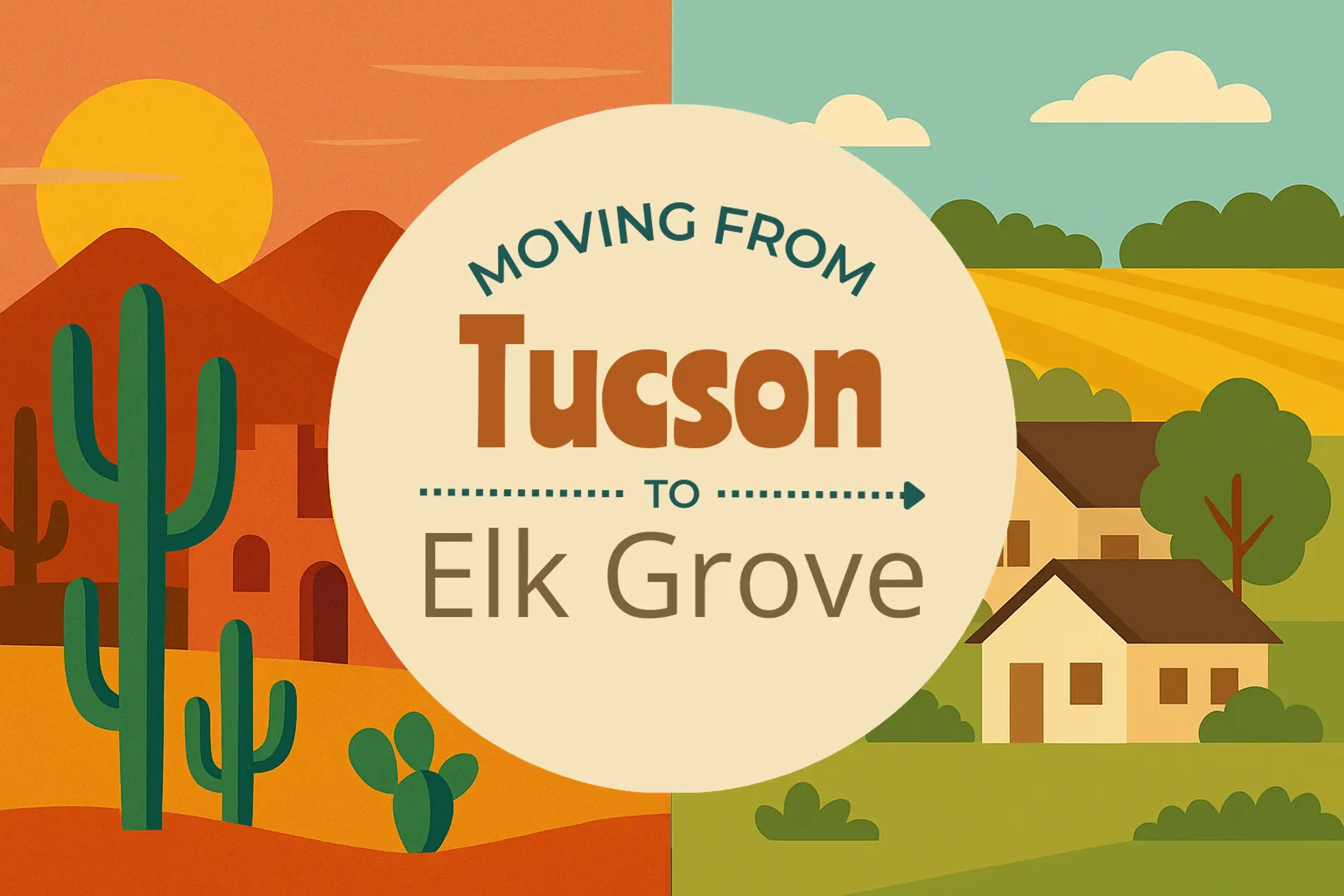 Side-by-side comparison of Tucson to Elk Grove moving companies