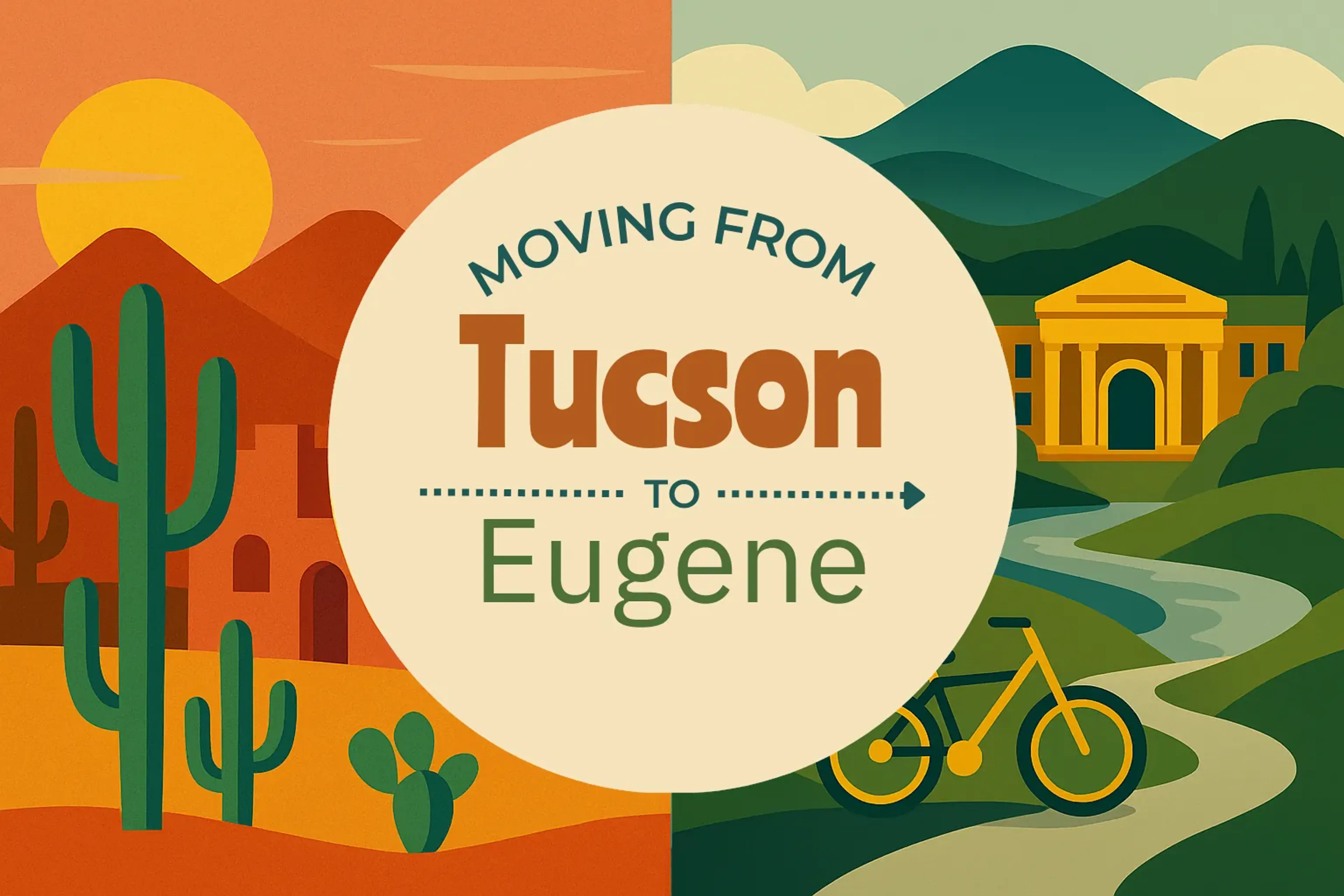 Side-by-side comparison of Tucson to Eugene moving companies