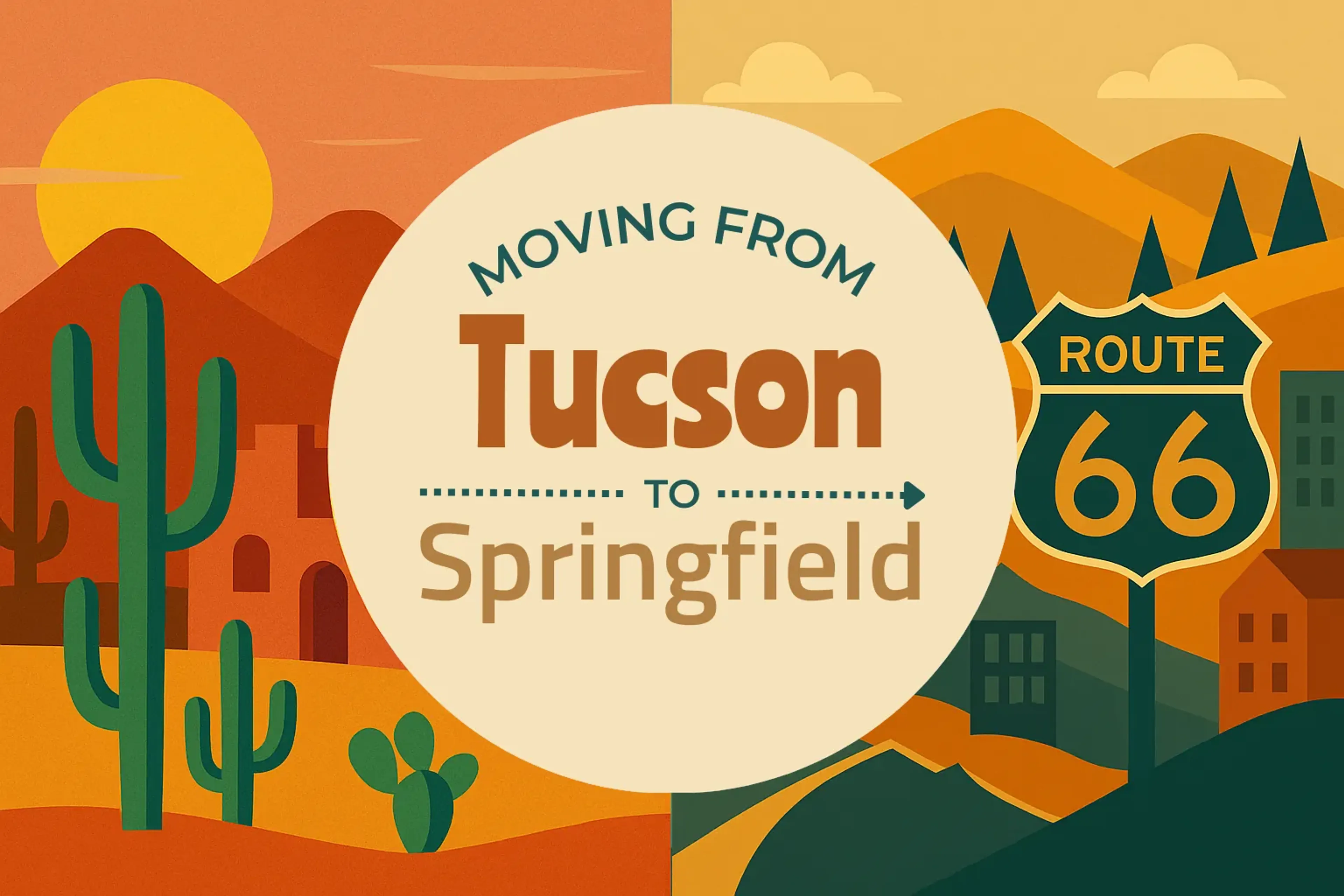 Side-by-side comparison of Tucson to Springfield moving companies