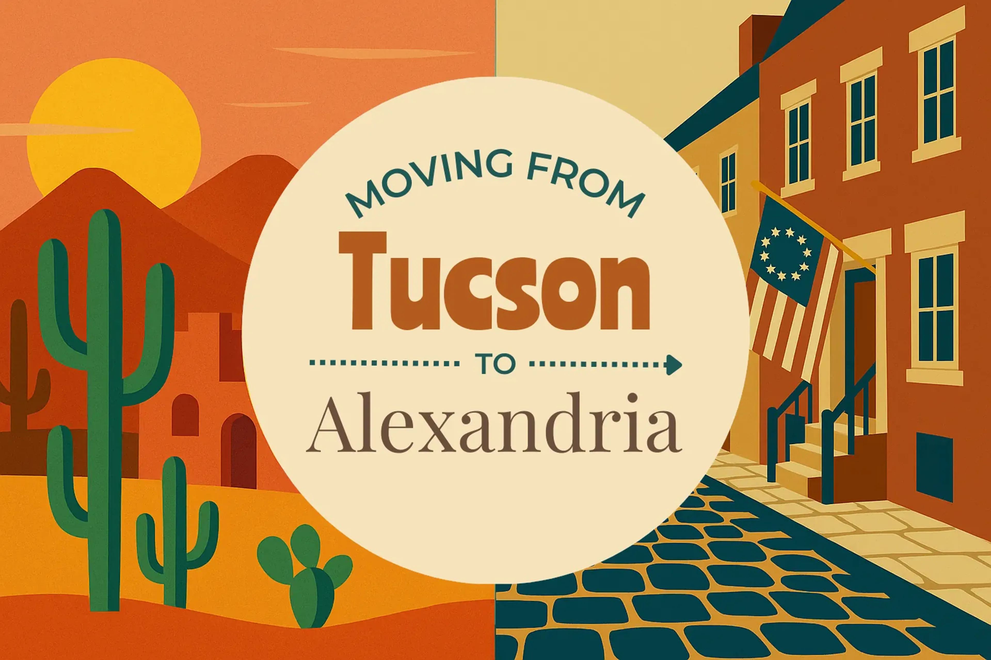 Side-by-side comparison of Tucson to Alexandria moving companies
