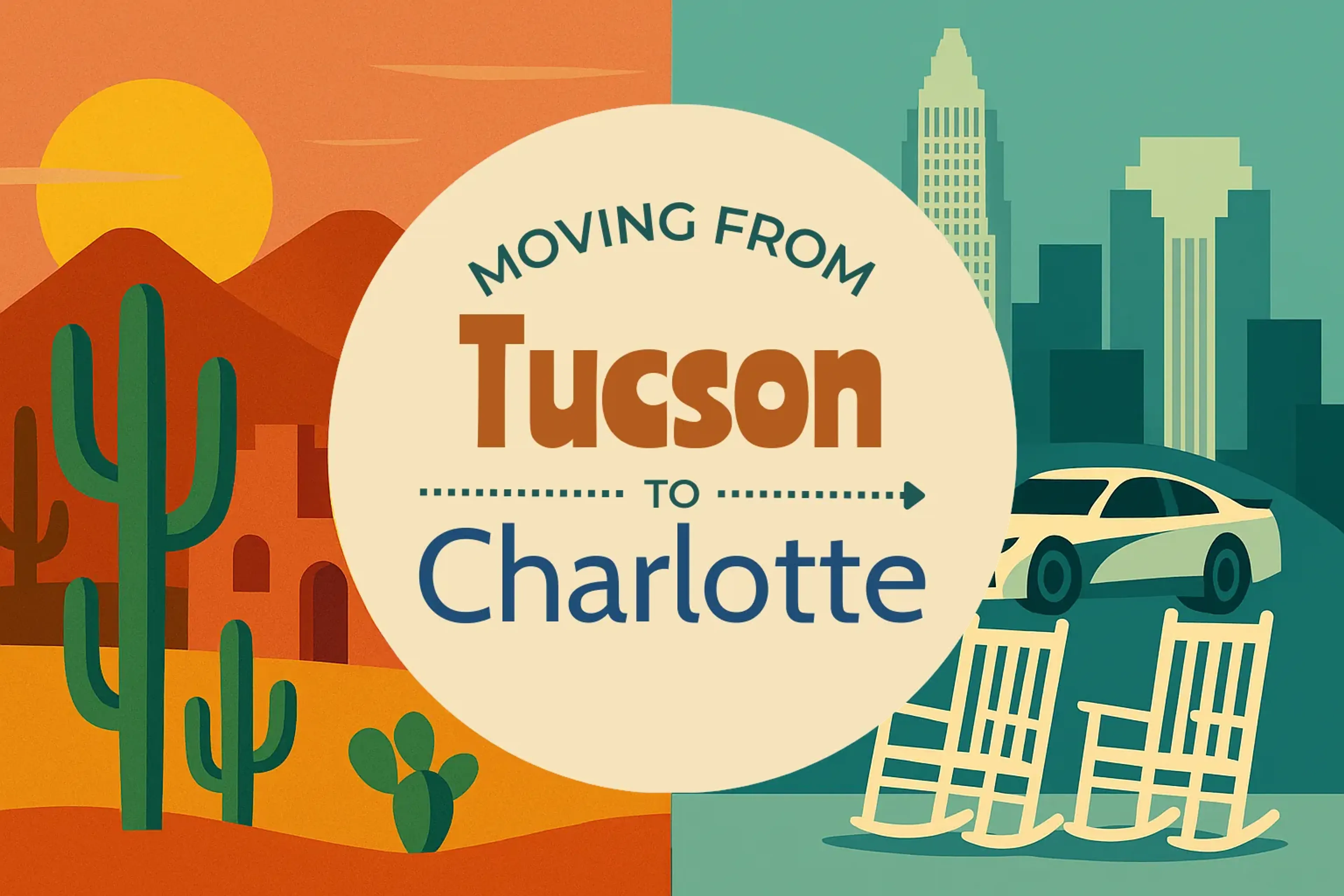 Side-by-side comparison of Tucson to Charlotte moving companies