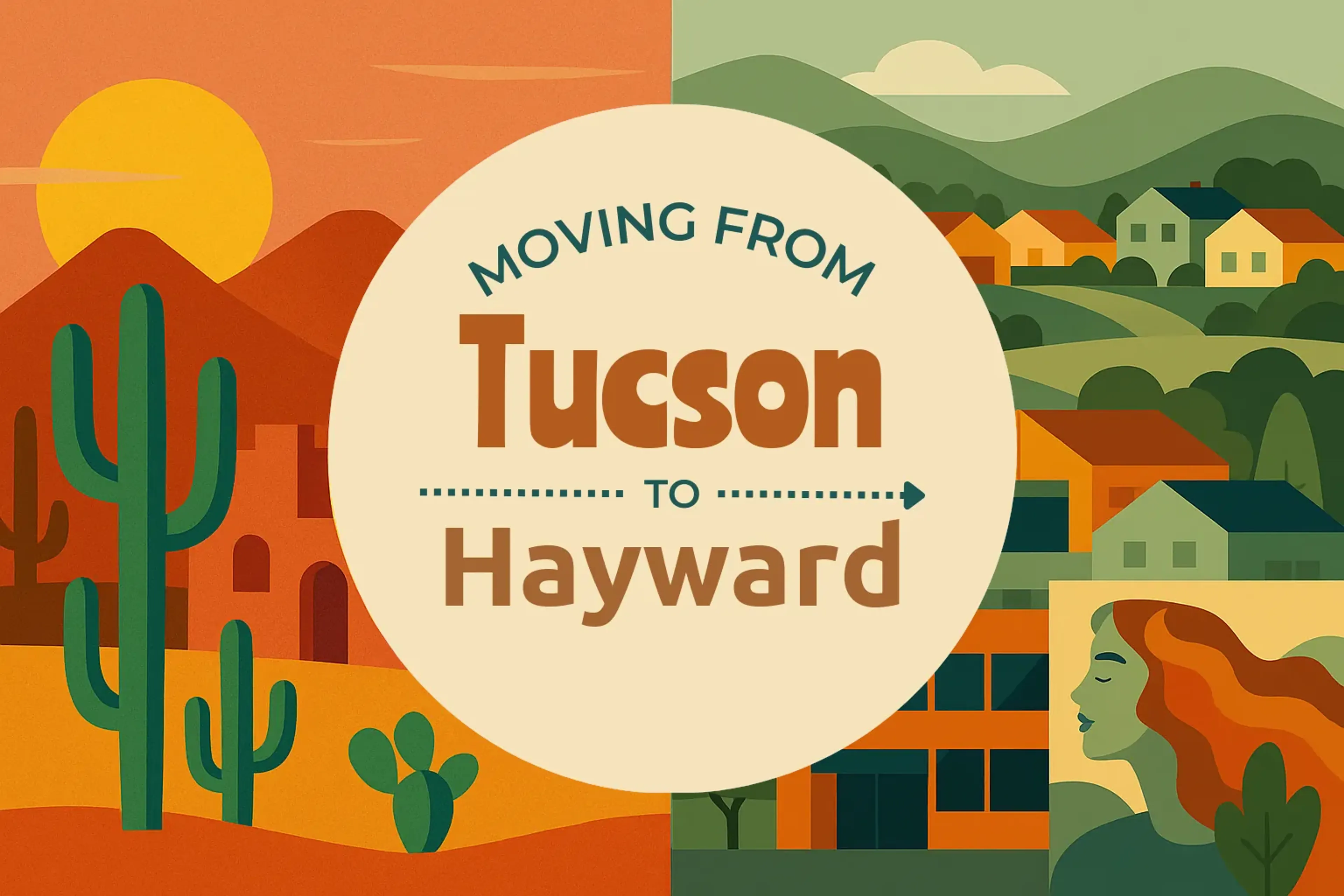 Side-by-side comparison of Tucson to Hayward moving companies