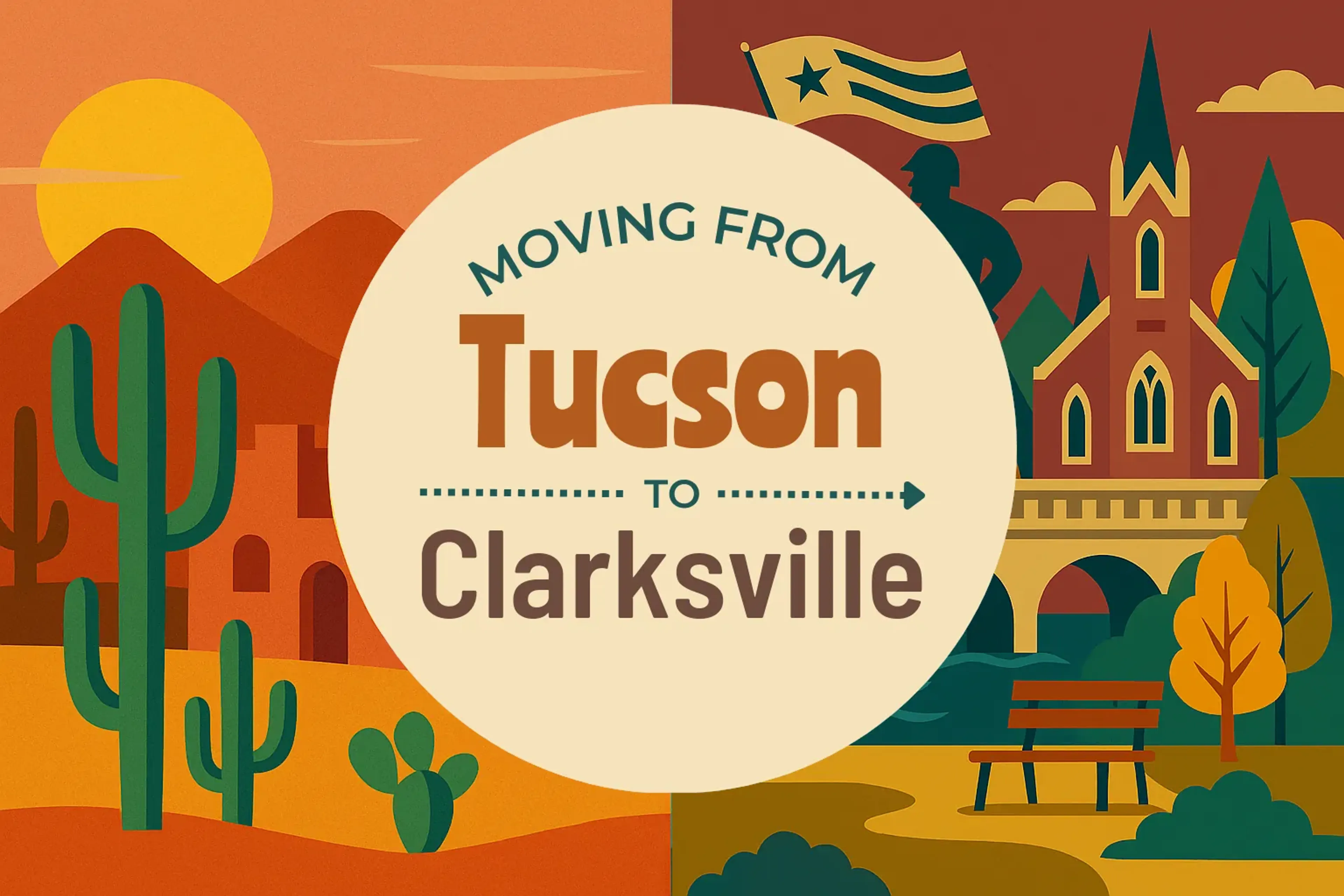 Side-by-side comparison of Tucson to Clarksville moving companies