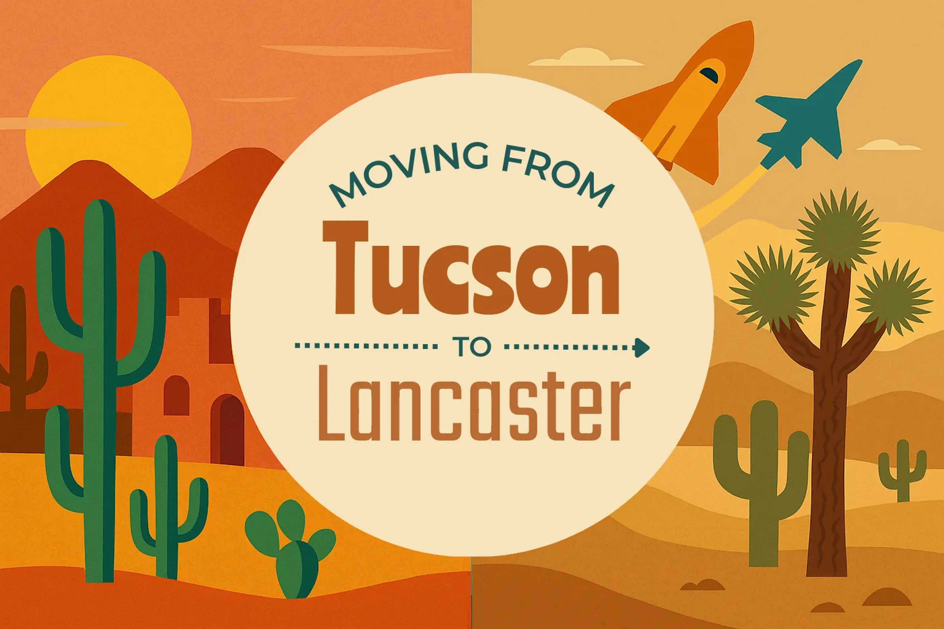 Side-by-side comparison of Tucson to Lancaster moving companies
