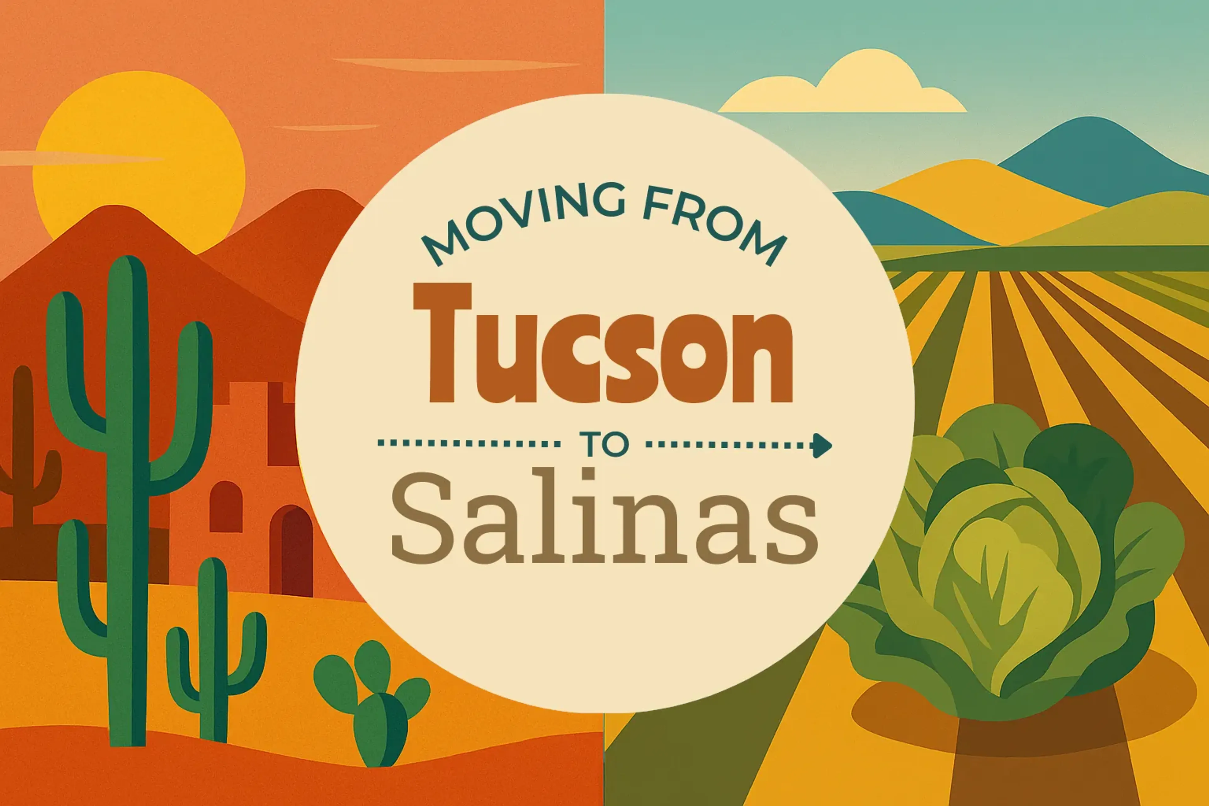 Side-by-side comparison of Tucson to Salinas moving companies