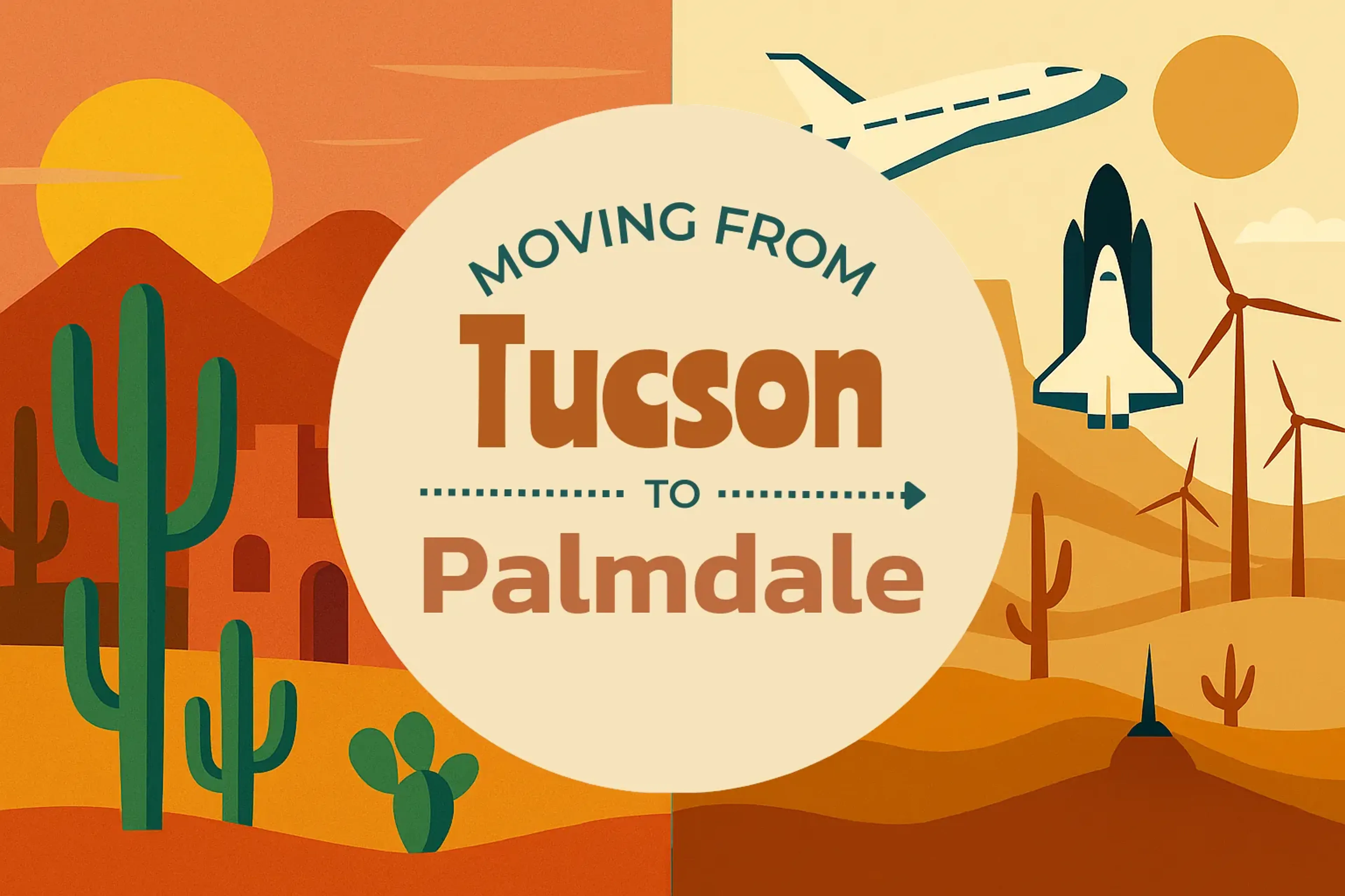Side-by-side comparison of Tucson to Palmdale moving companies