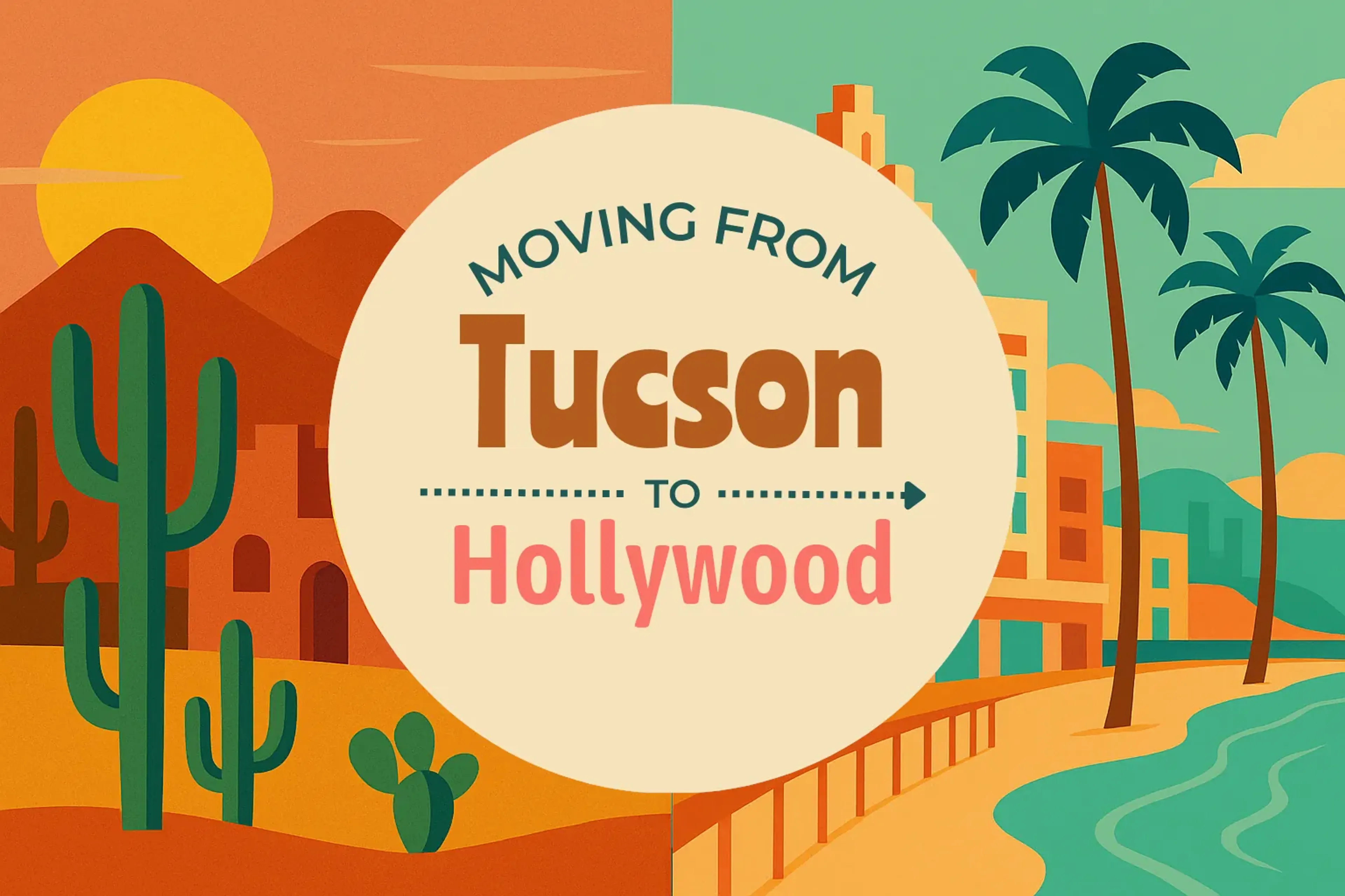 Side-by-side comparison of Tucson to Hollywood moving companies