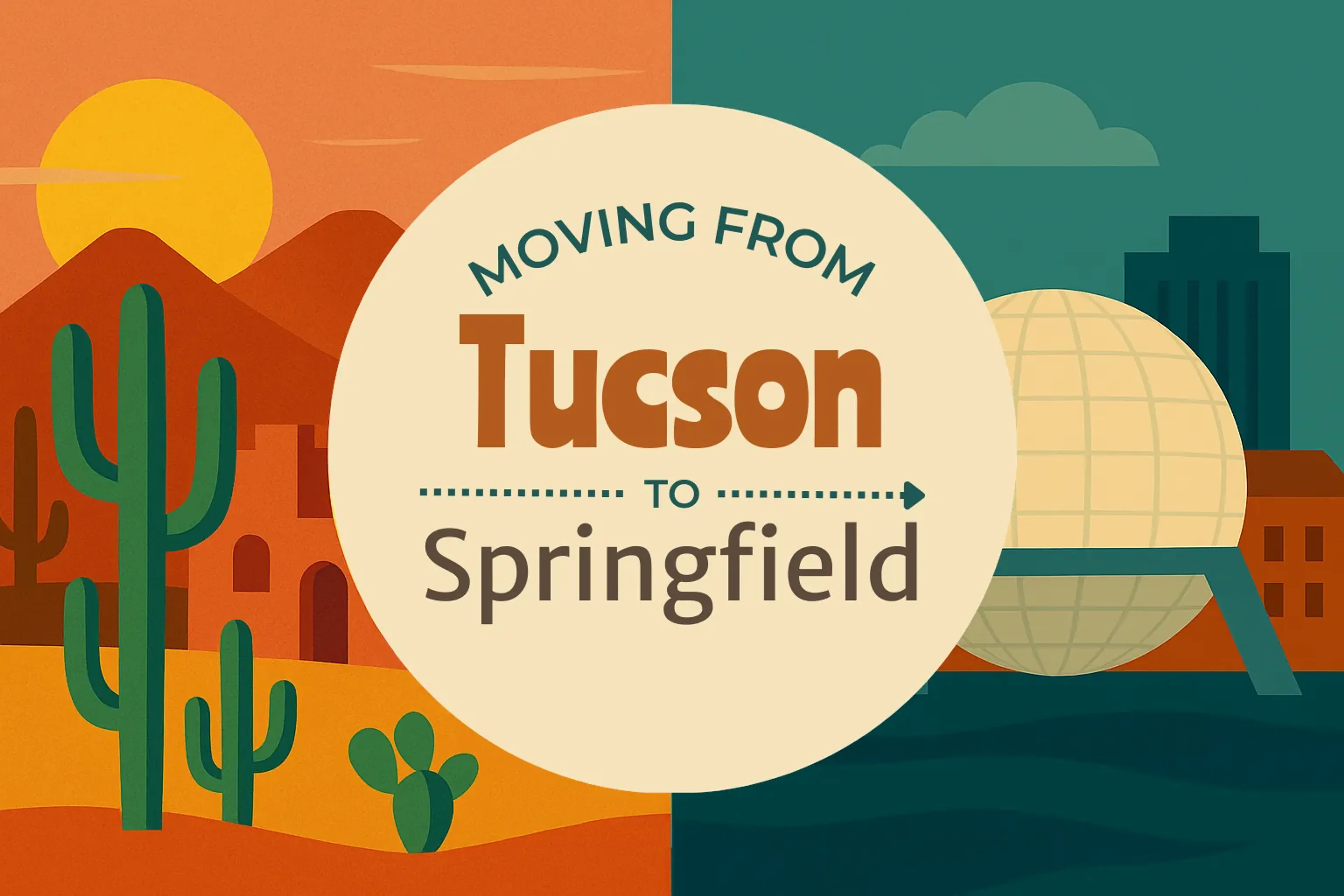 Side-by-side comparison of Tucson to Springfield moving companies