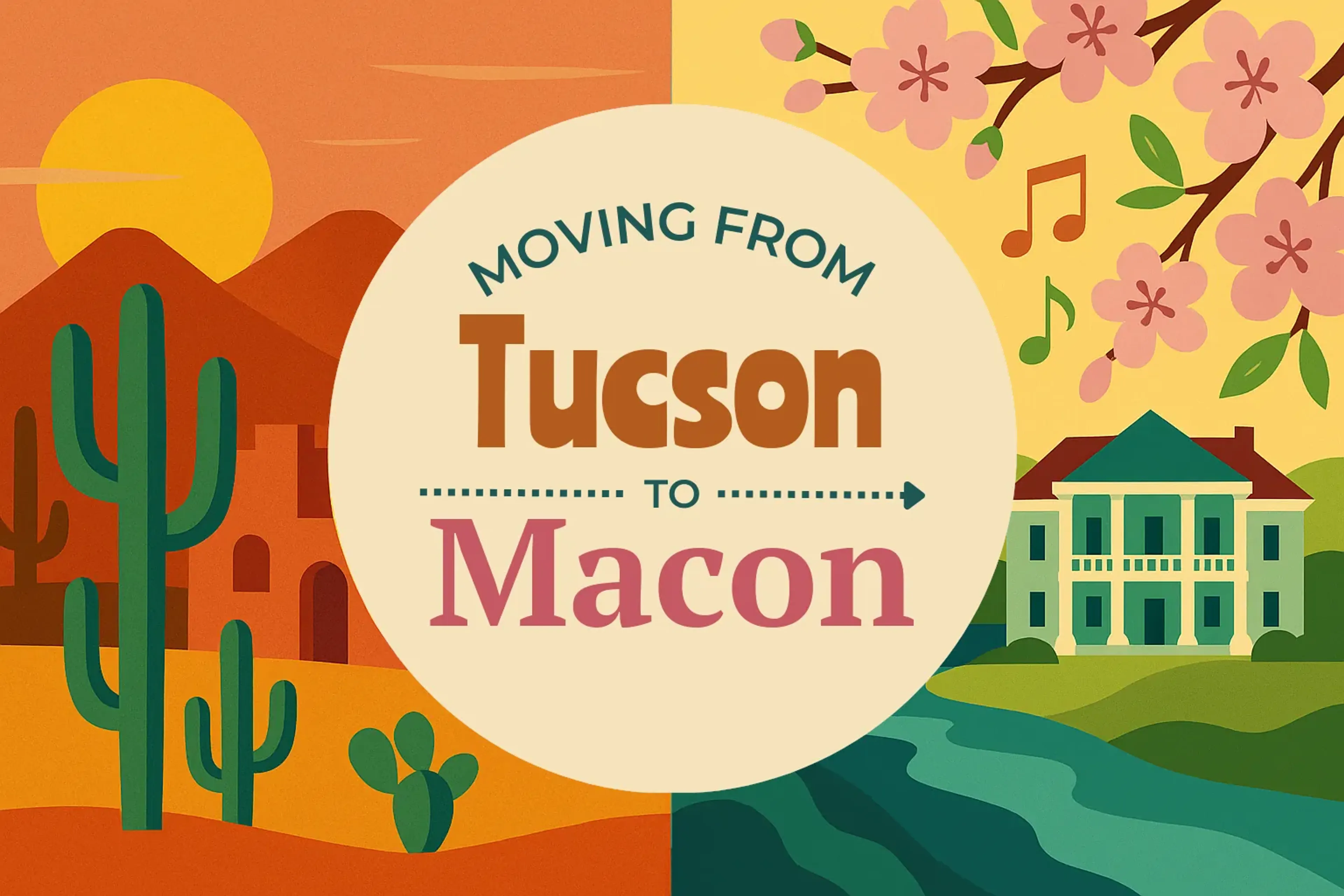 Side-by-side comparison of Tucson to Macon moving companies