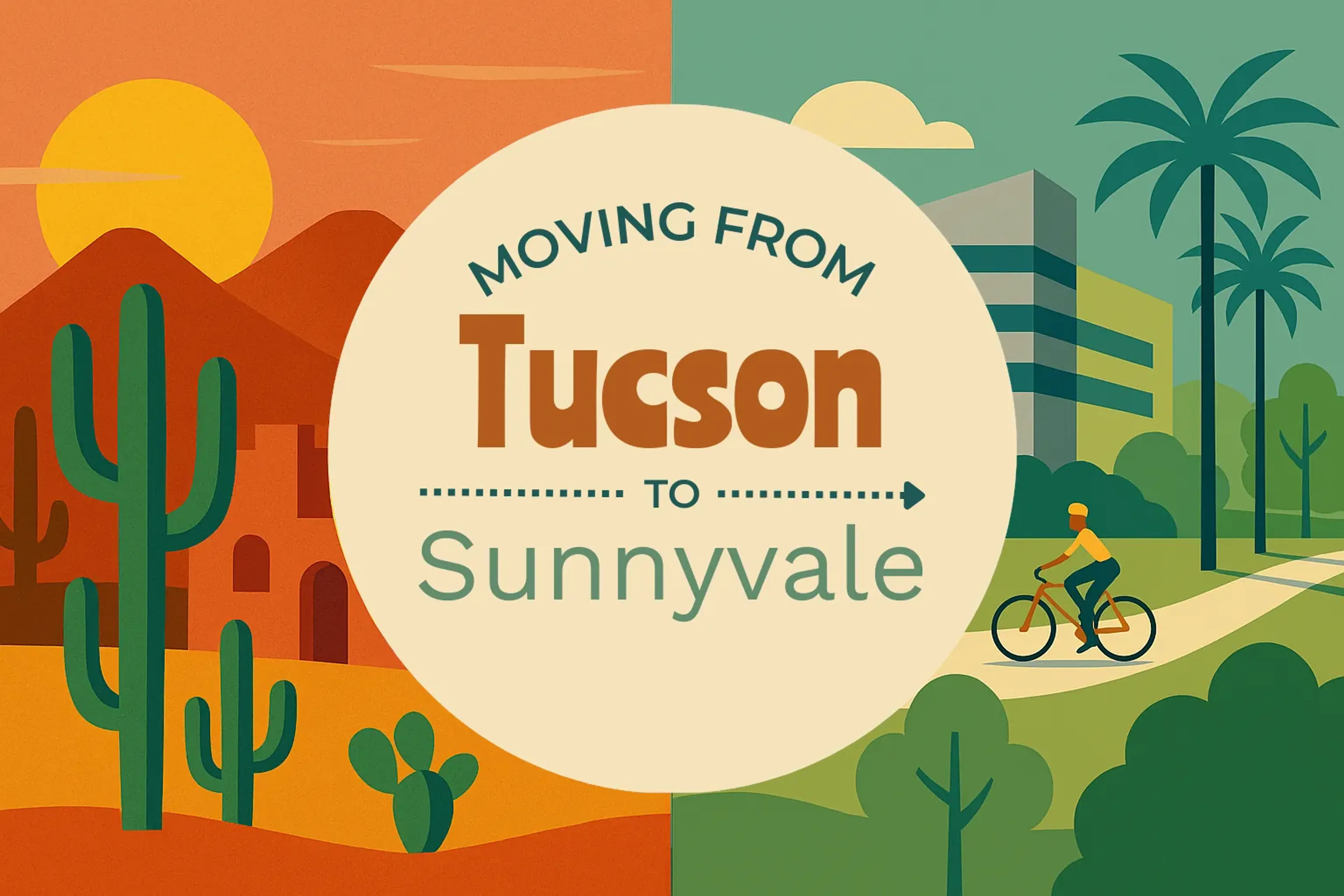 Side-by-side comparison of Tucson to Sunnyvale moving companies