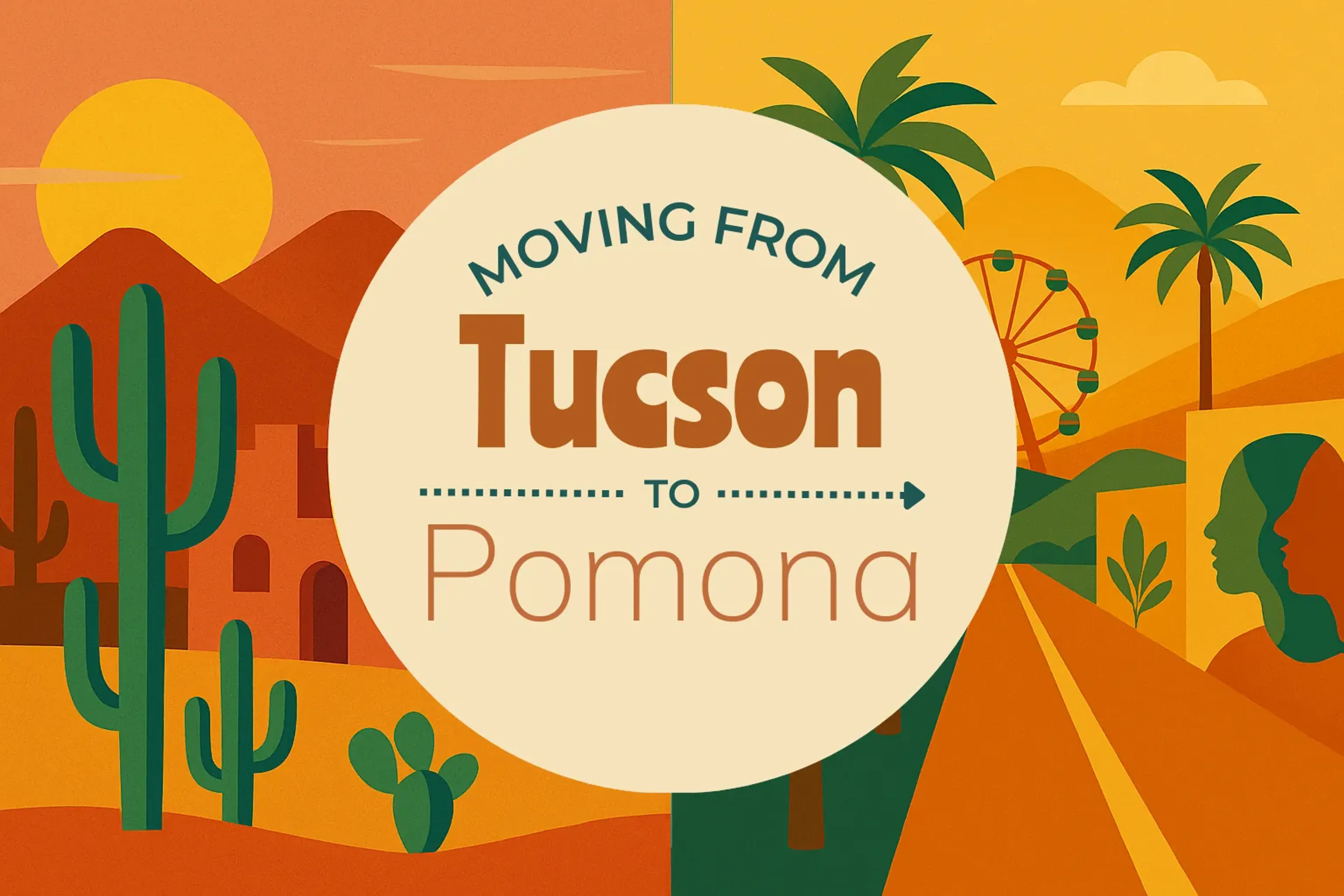 Side-by-side comparison of Tucson to Pomona moving companies