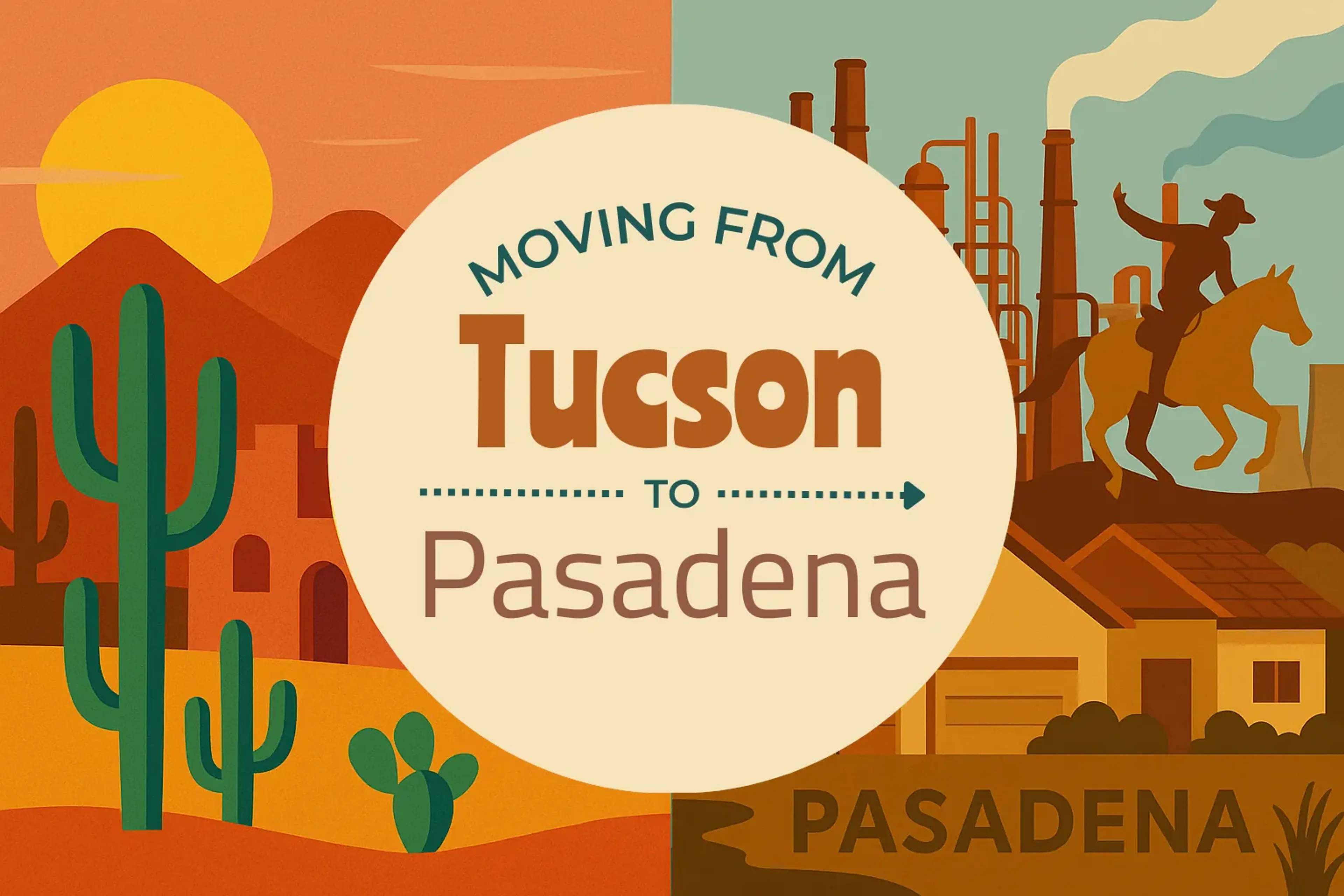 Side-by-side comparison of Tucson to Pasadena moving companies