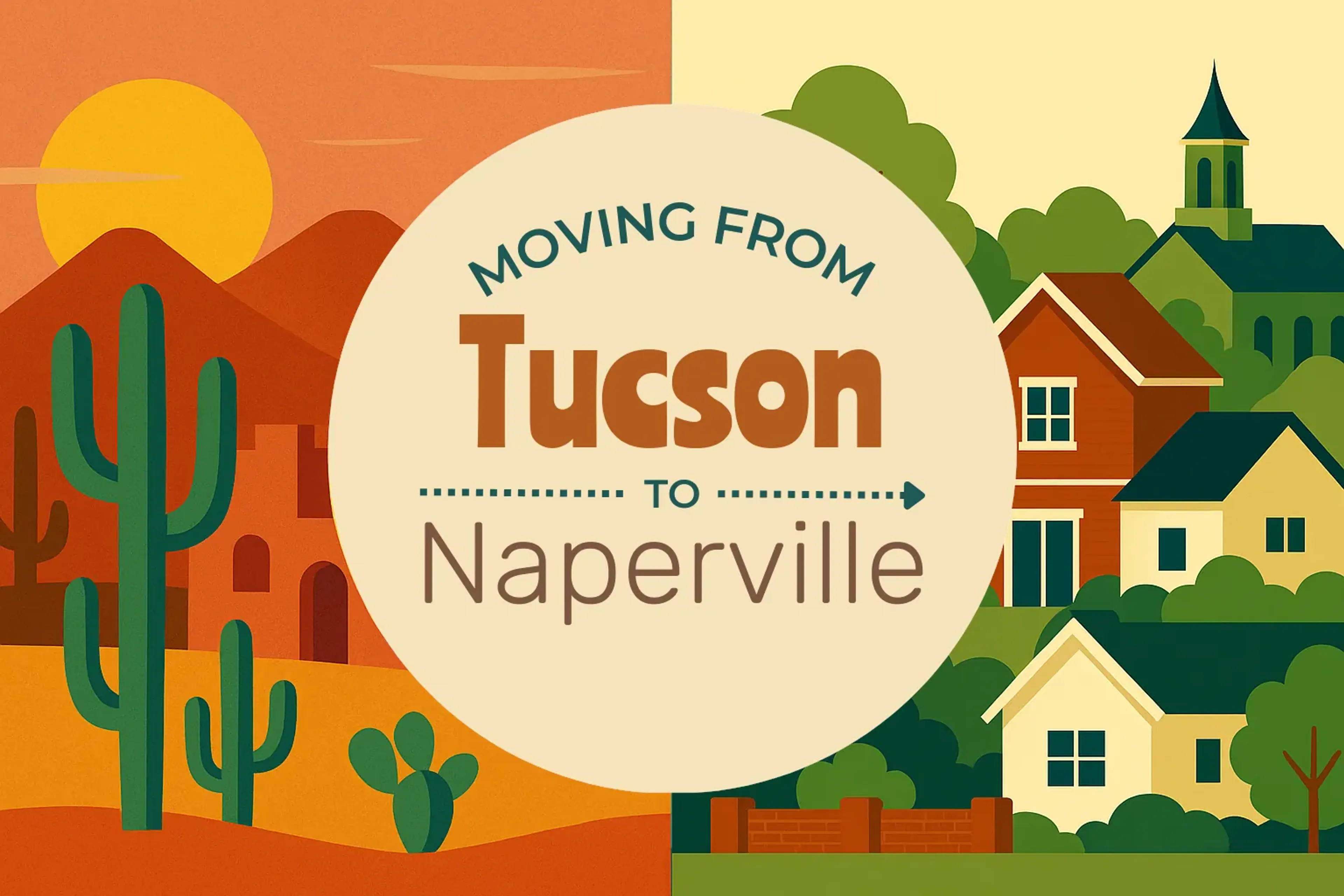 Side-by-side comparison of Tucson to Naperville moving companies