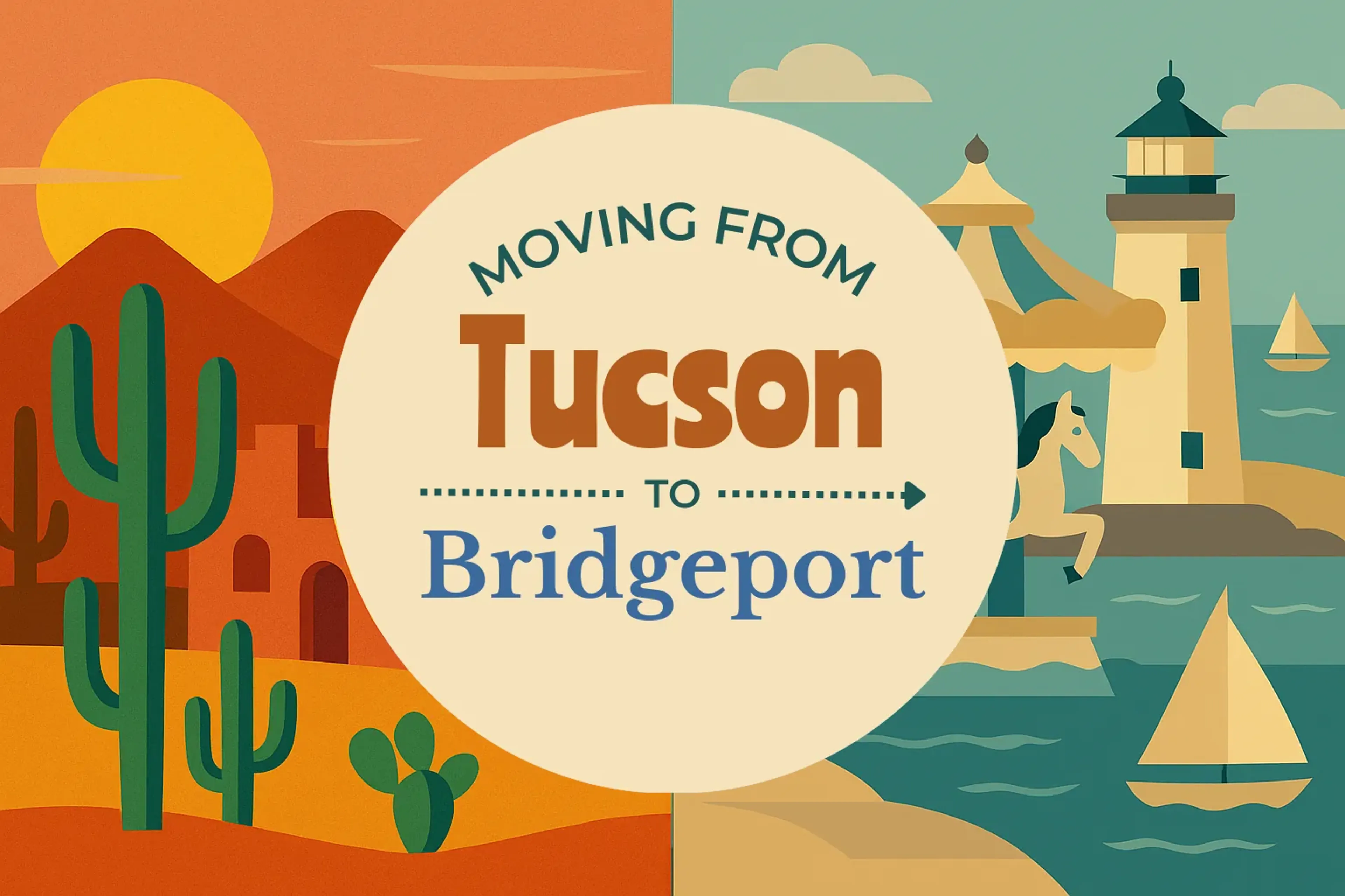 Side-by-side comparison of Tucson to Bridgeport moving companies