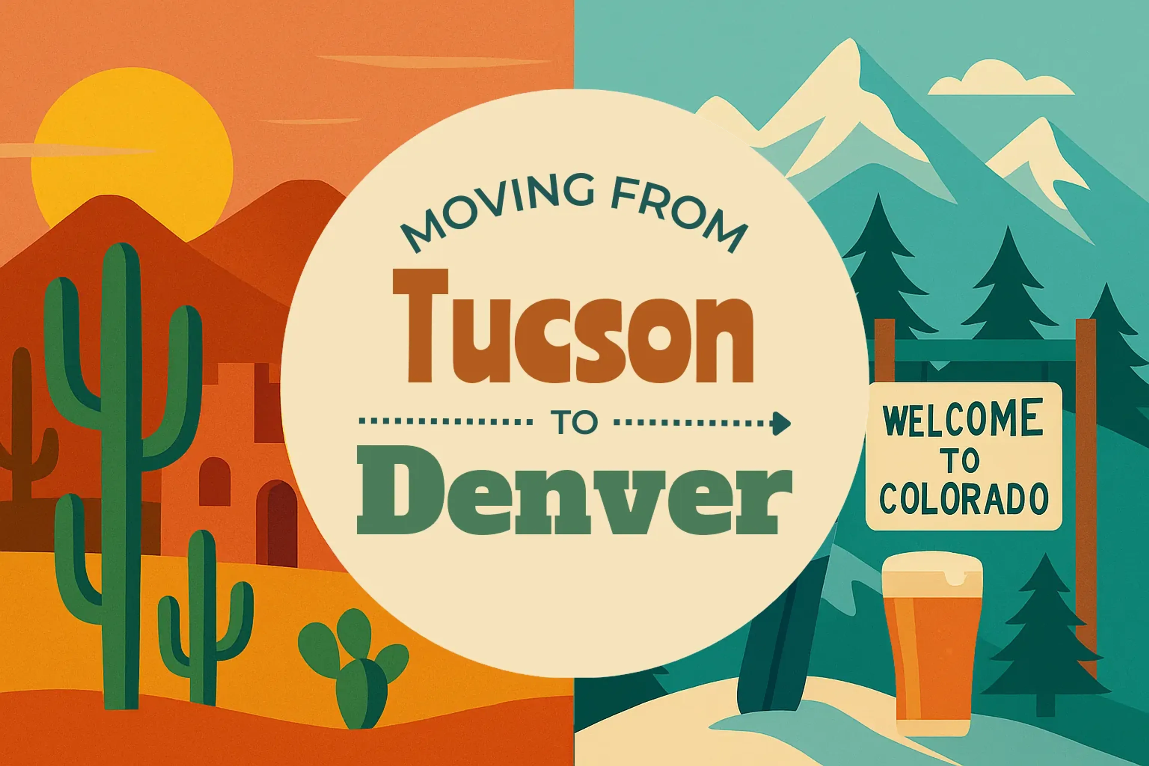 Side-by-side comparison of Tucson to Denver moving companies
