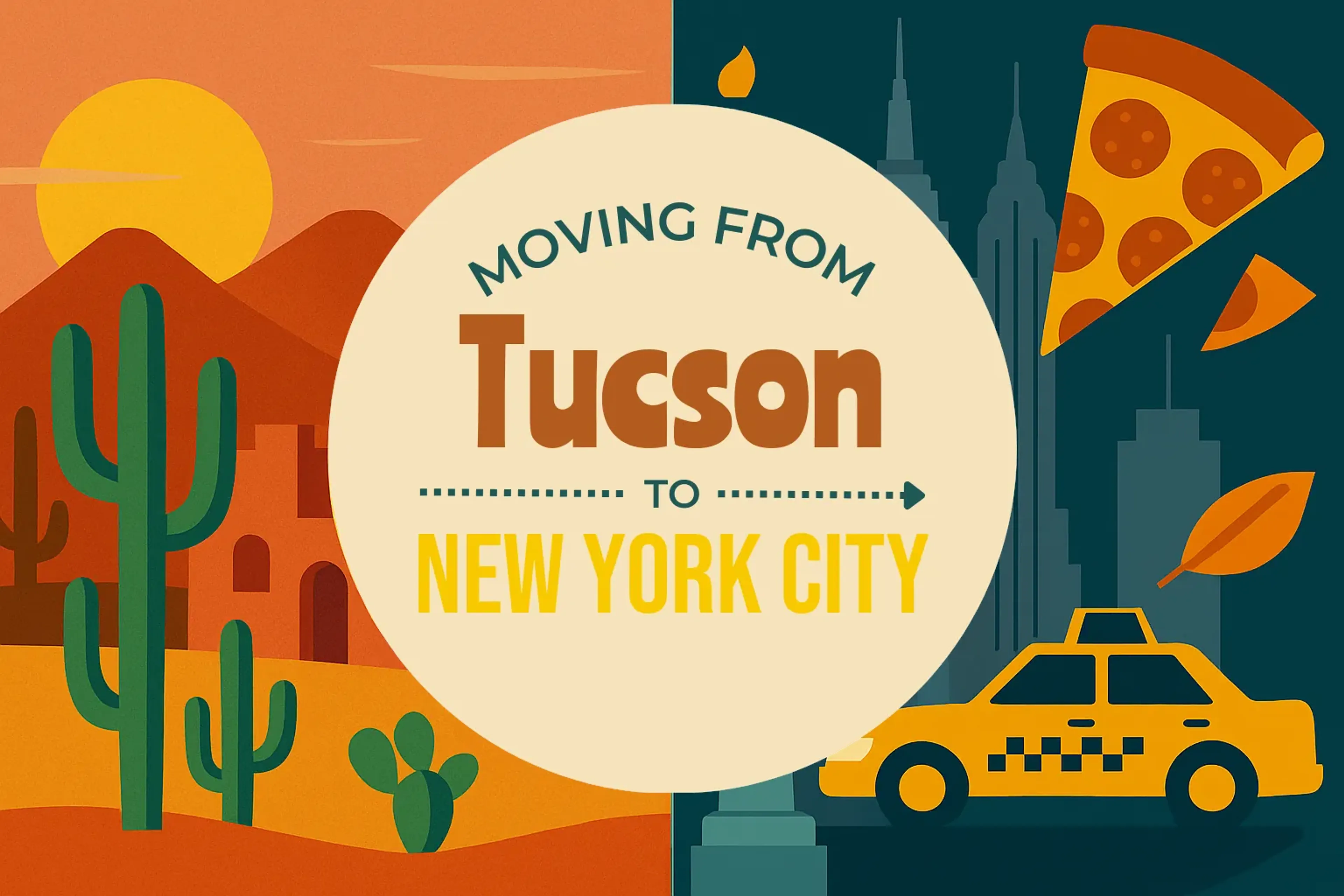 Side-by-side comparison of Tucson to New York City moving companies