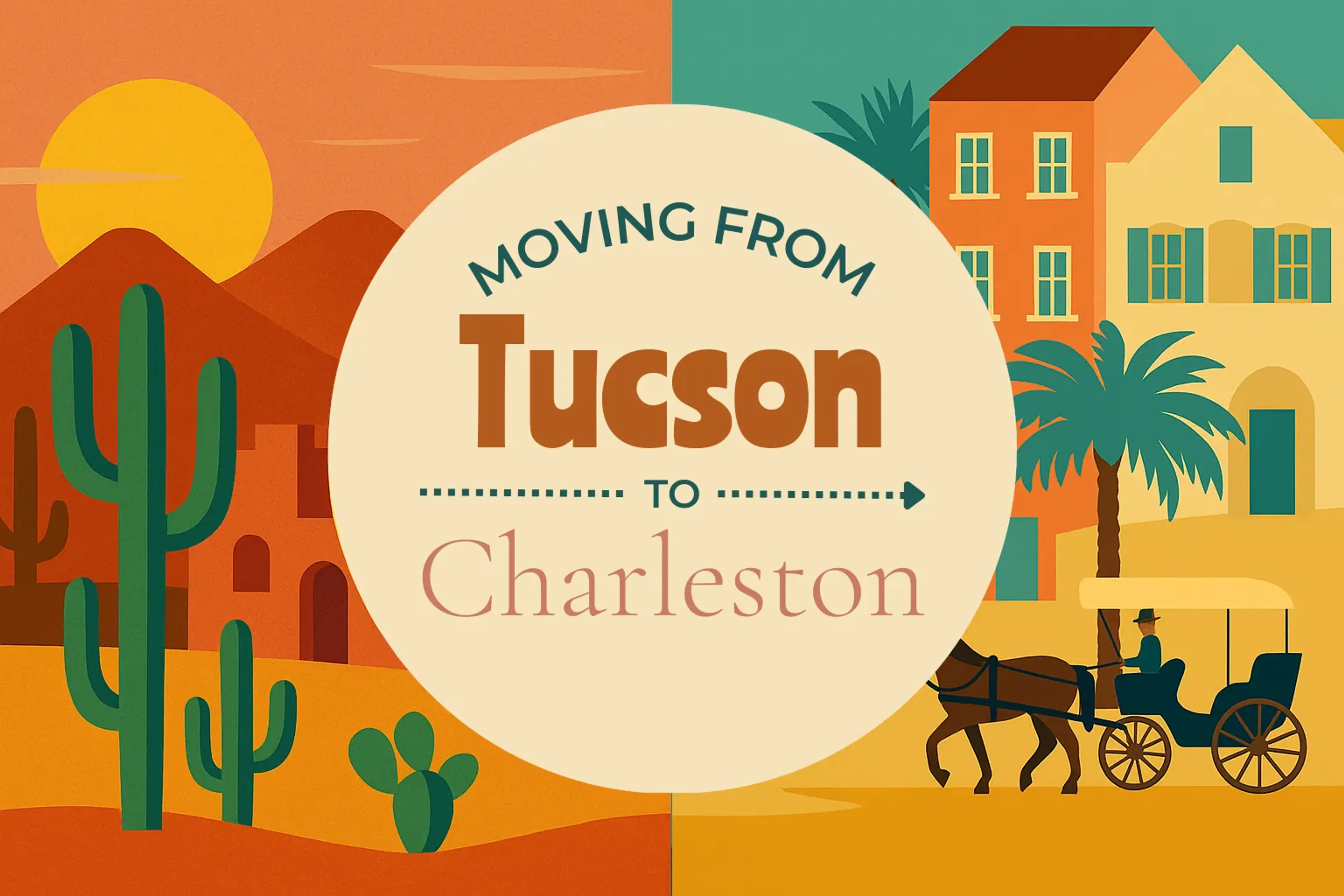 Side-by-side comparison of Tucson to Charleston moving companies