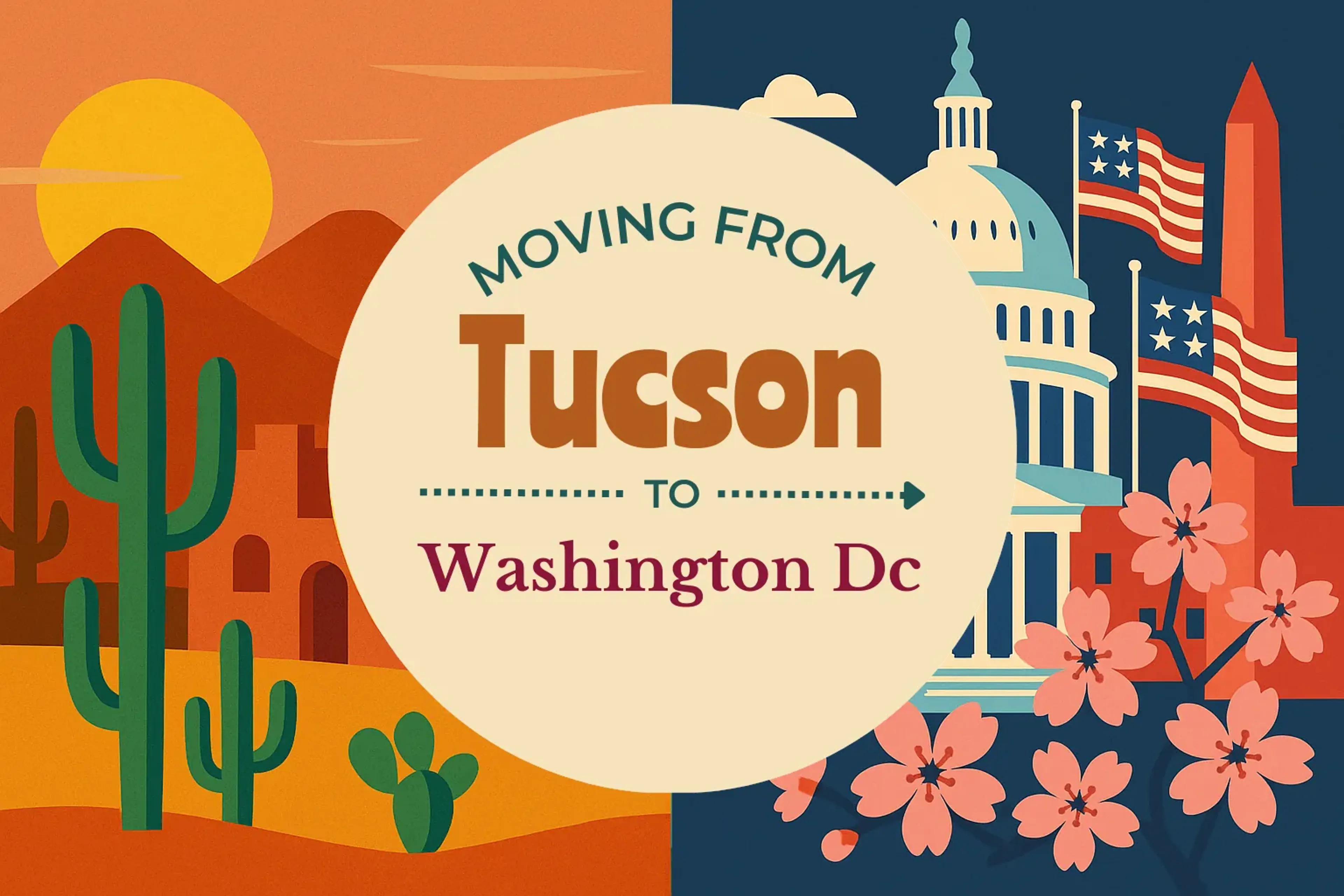 Side-by-side comparison of Tucson to Washington DC moving companies