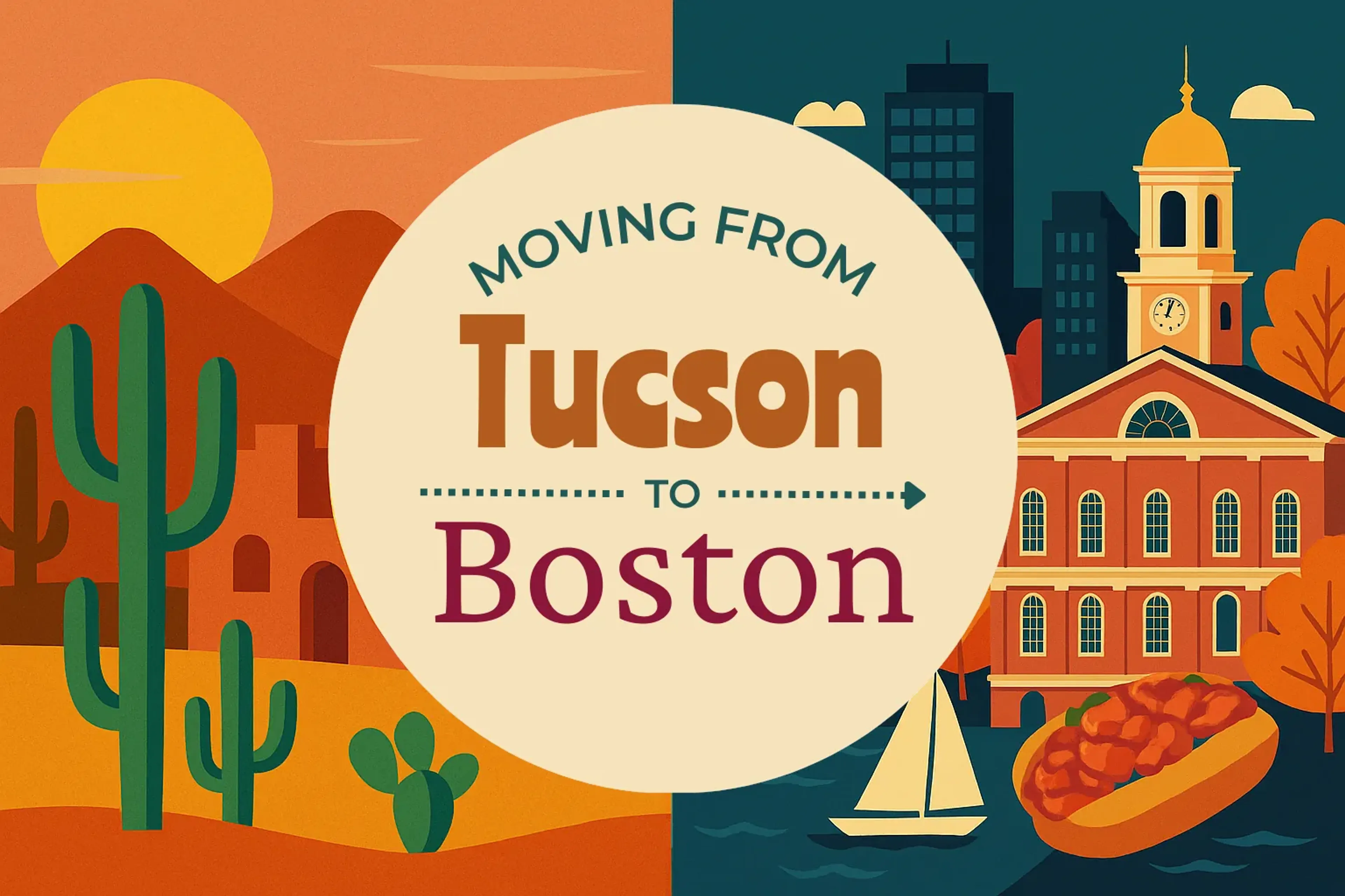 Side-by-side comparison of Tucson to Boston moving companies