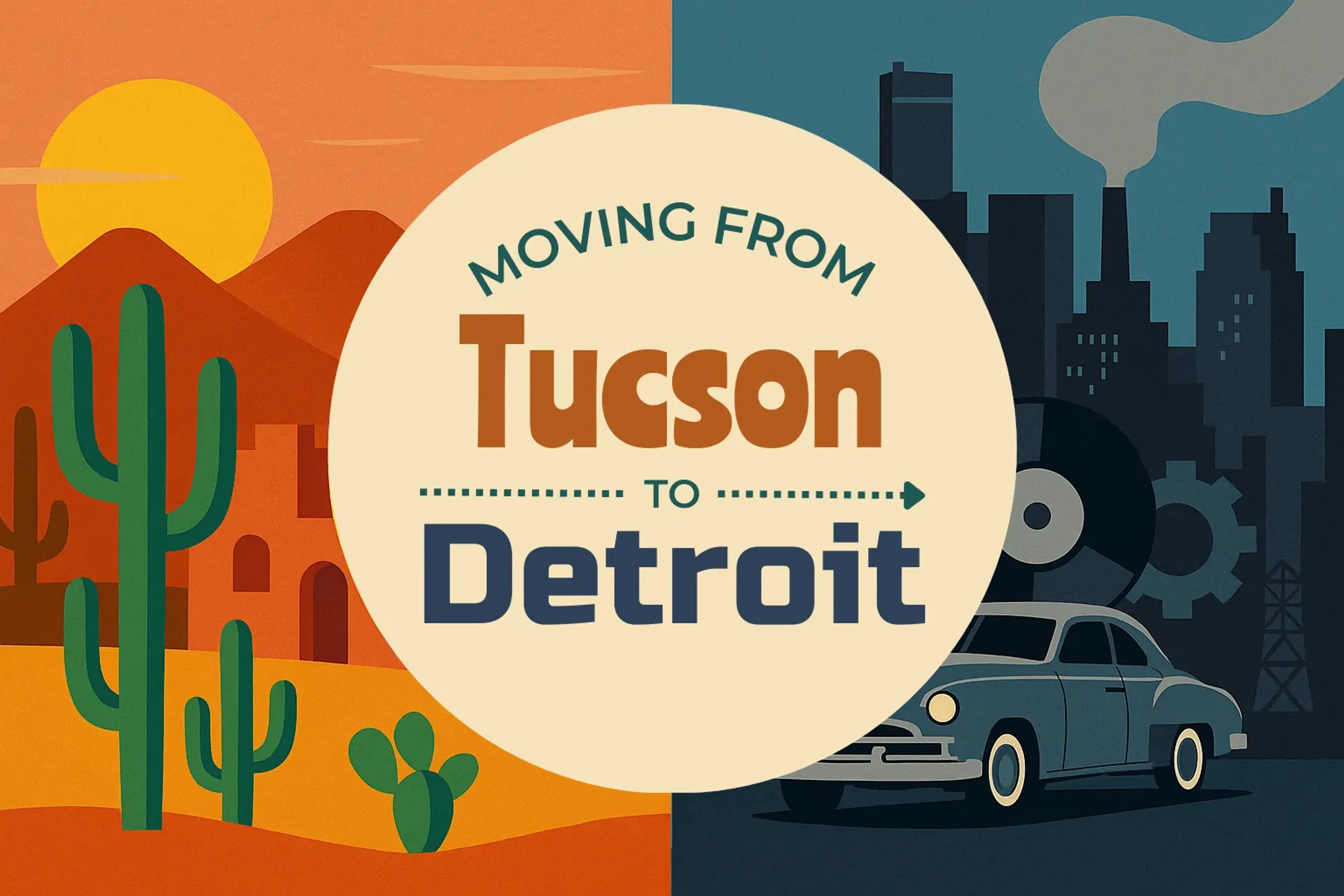 Side-by-side comparison of Tucson to Detroit moving companies