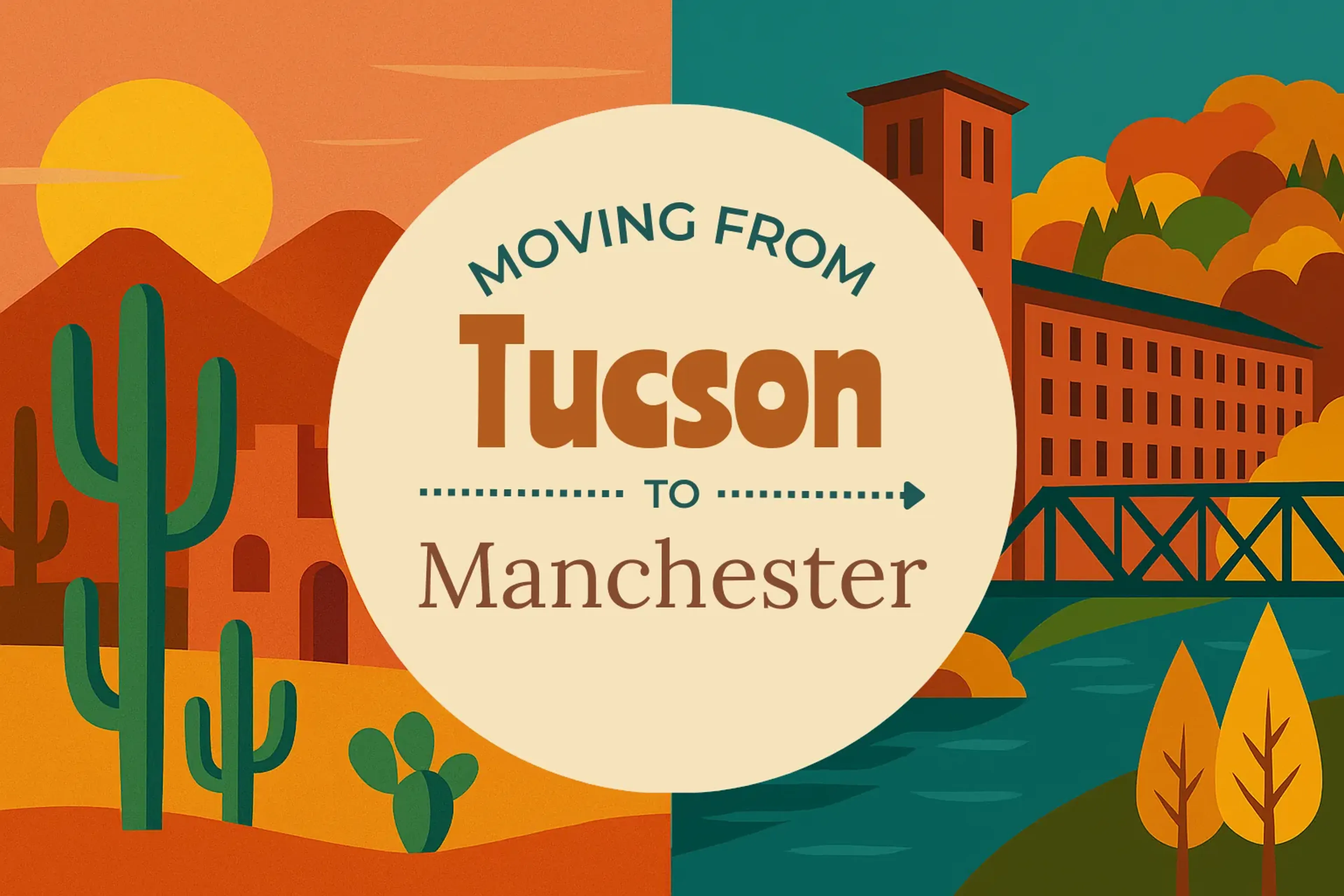 Side-by-side comparison of Tucson to Manchester moving companies