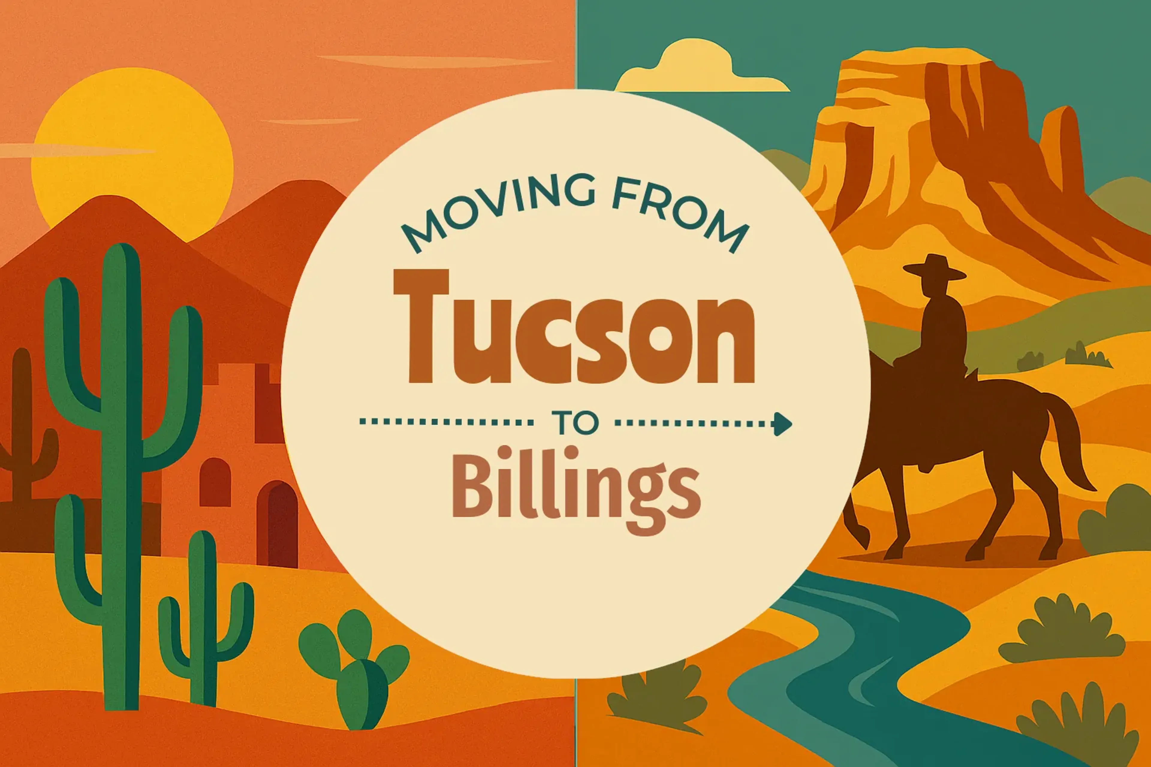 Side-by-side comparison of Tucson to Billings moving companies