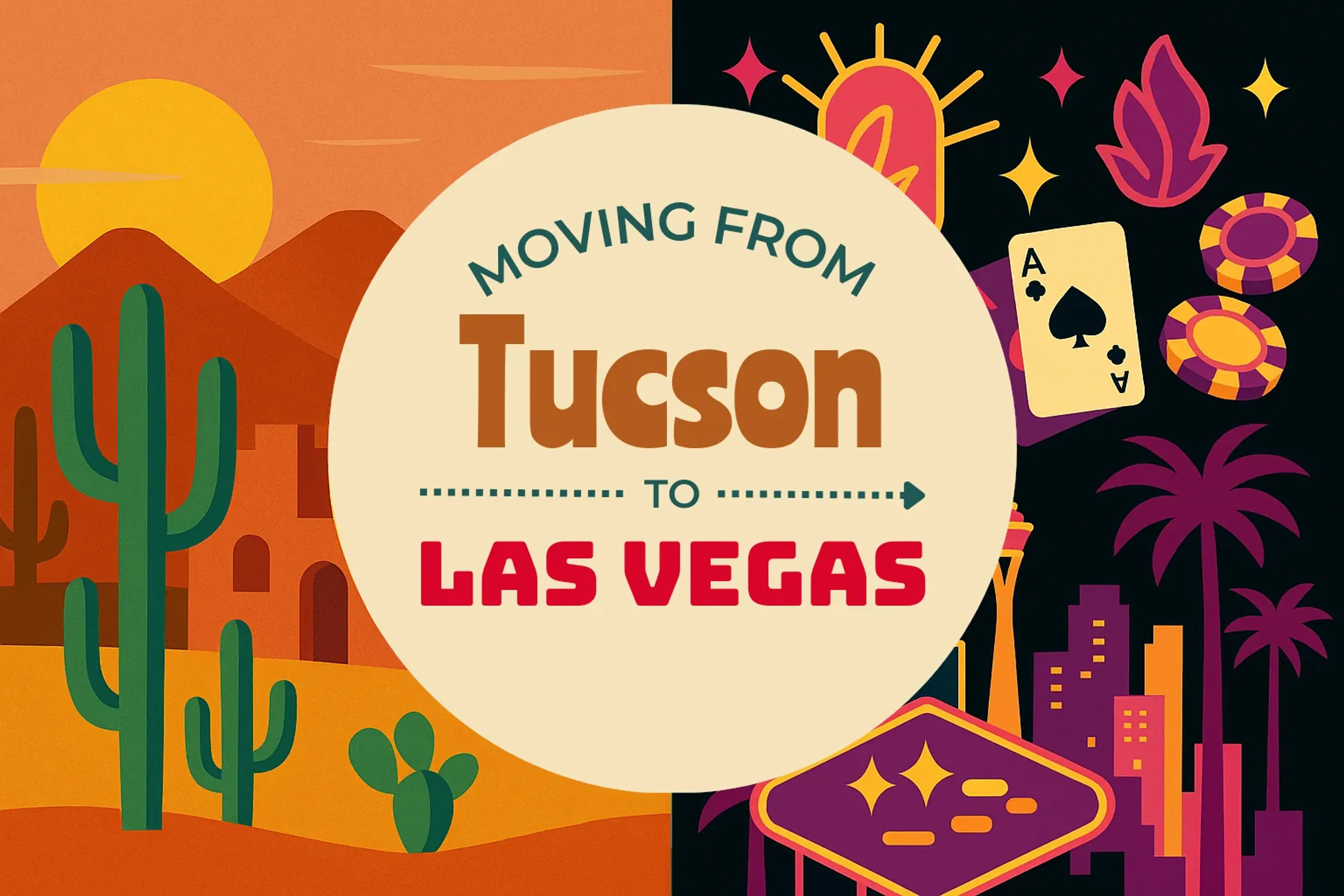 Side-by-side comparison of Tucson to Las Vegas moving companies